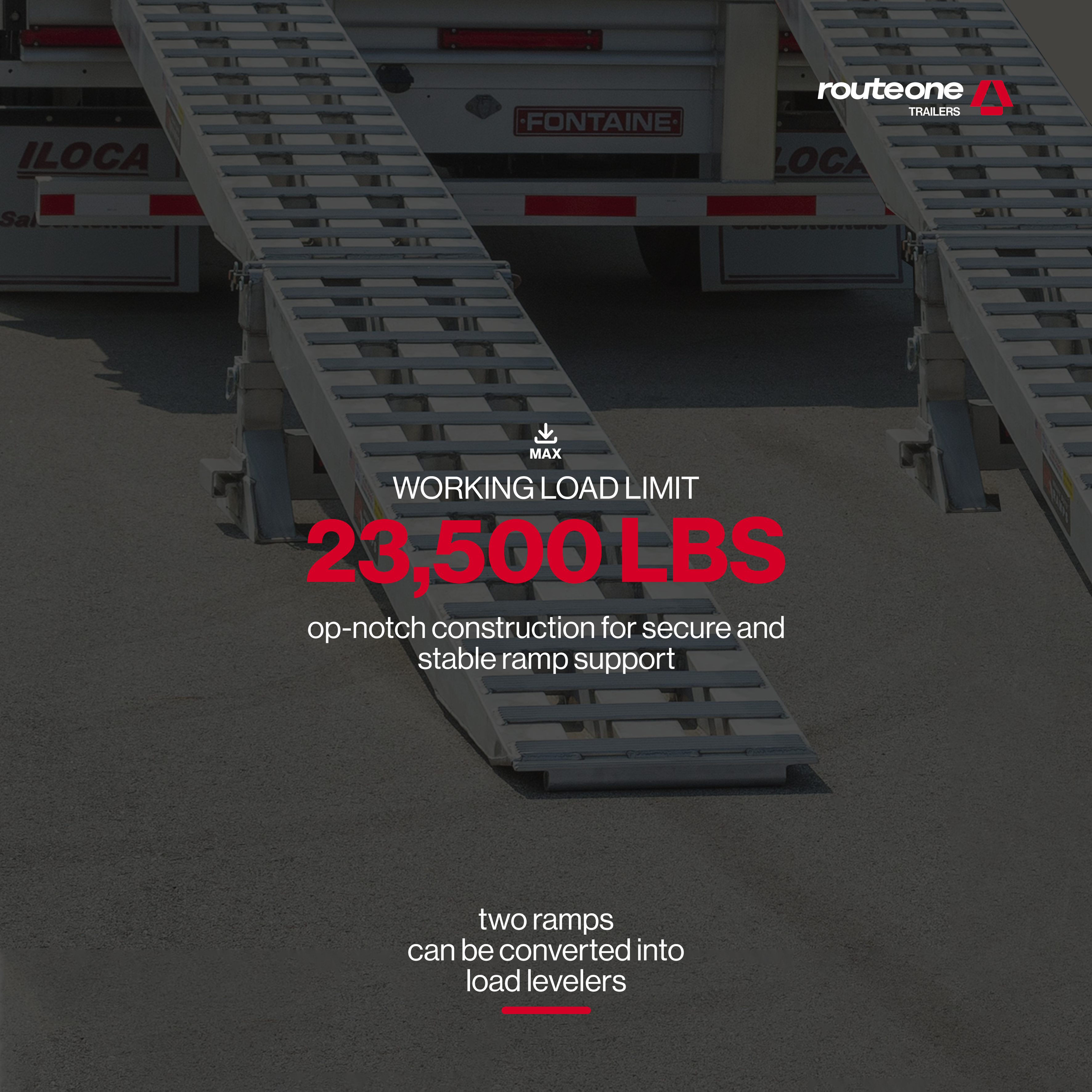 HD Ramps 20” x 96” Step Deck Trailer Ramps Route One Trailers