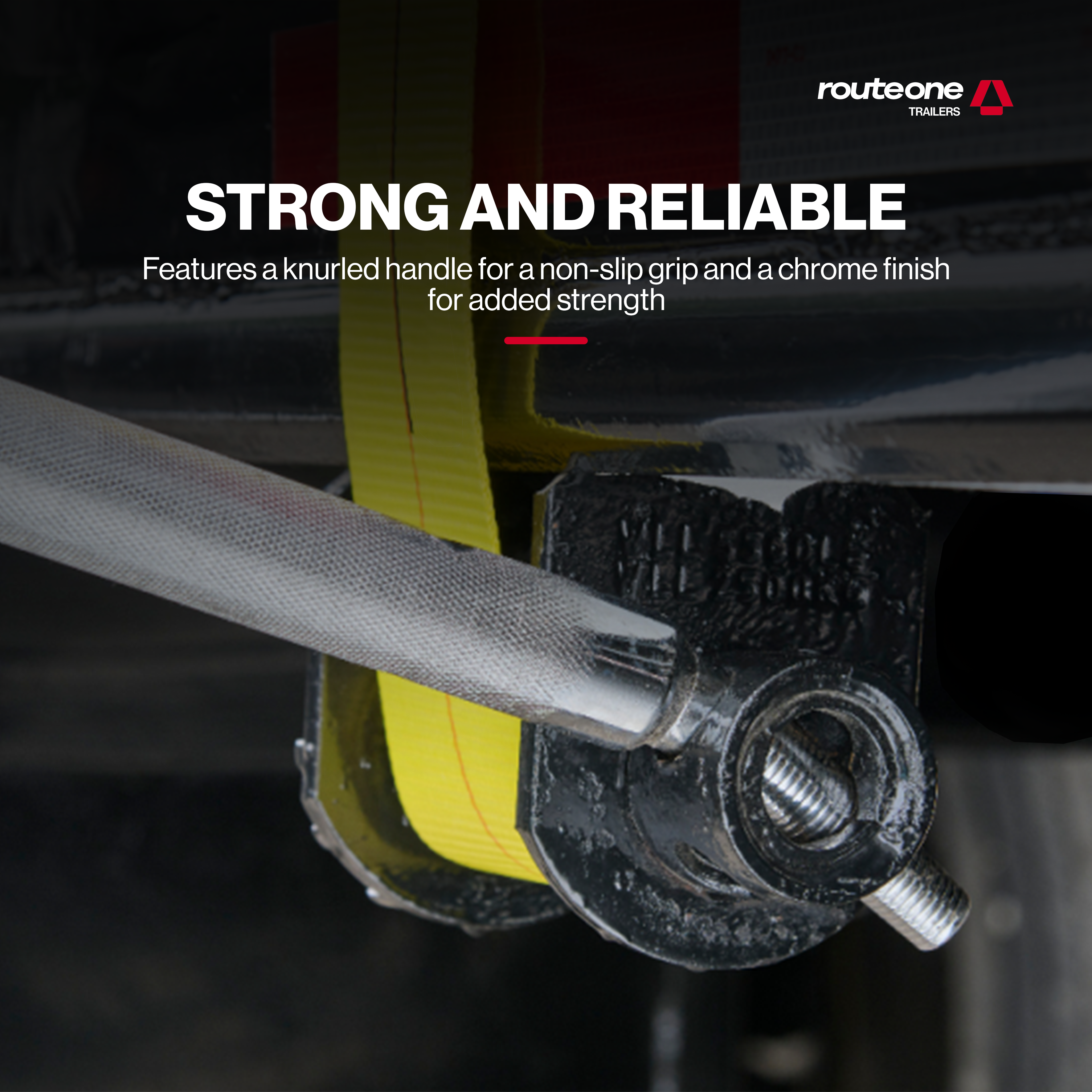35" Chrome Standard Winch Bar Route One Trailers