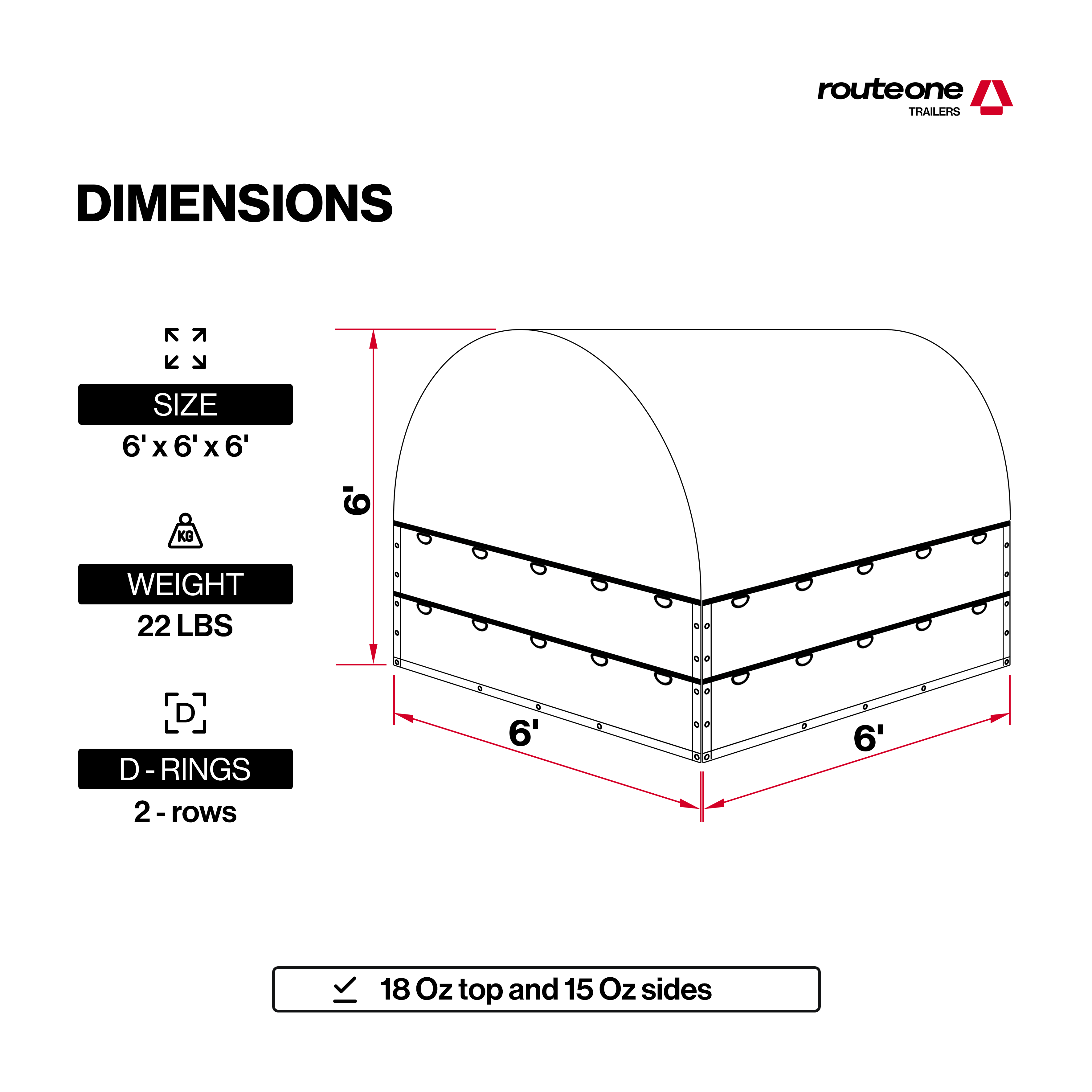 Coil Tarp 6' x 6' x 6'