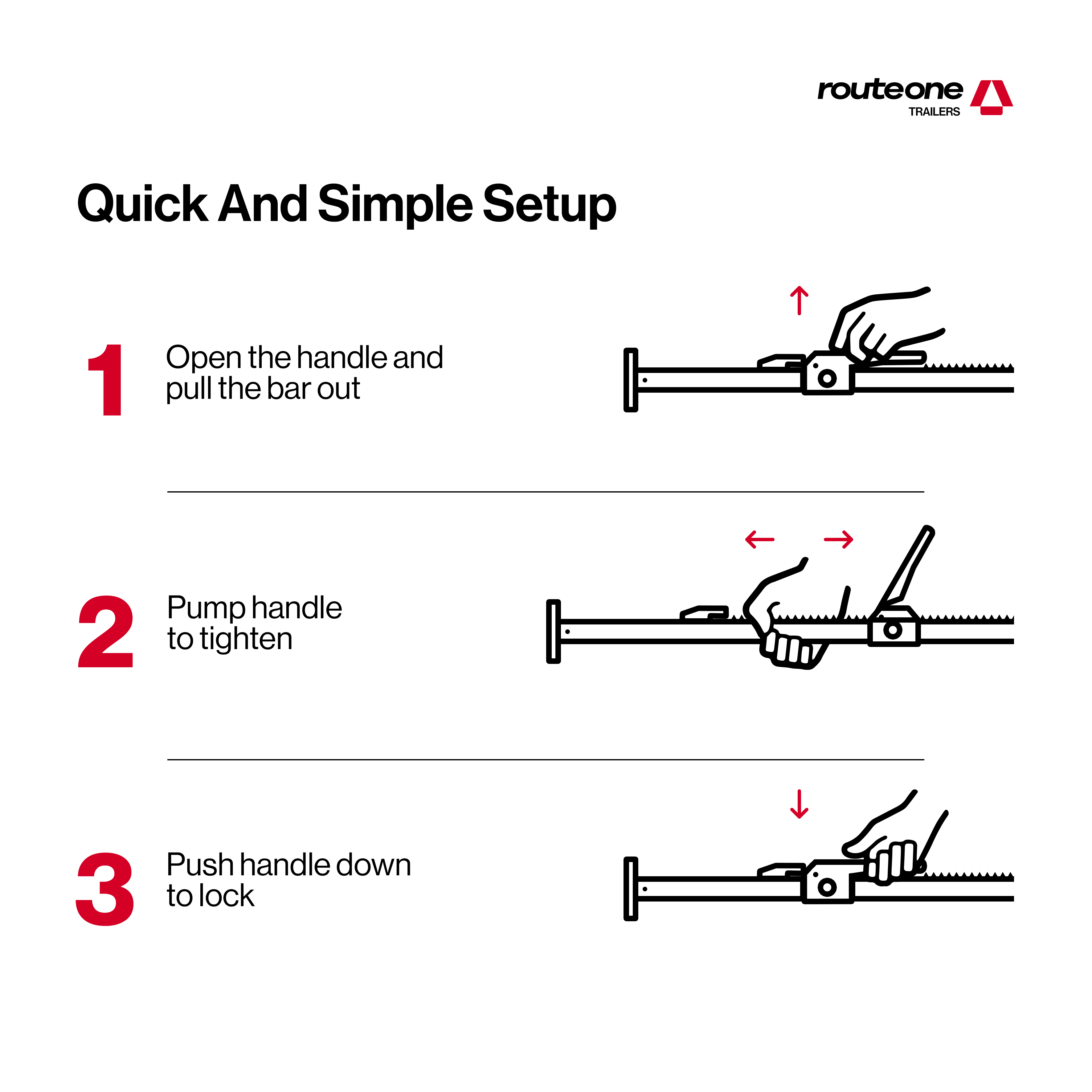Steel Cargo Bar 89”–105” Route One Trailers