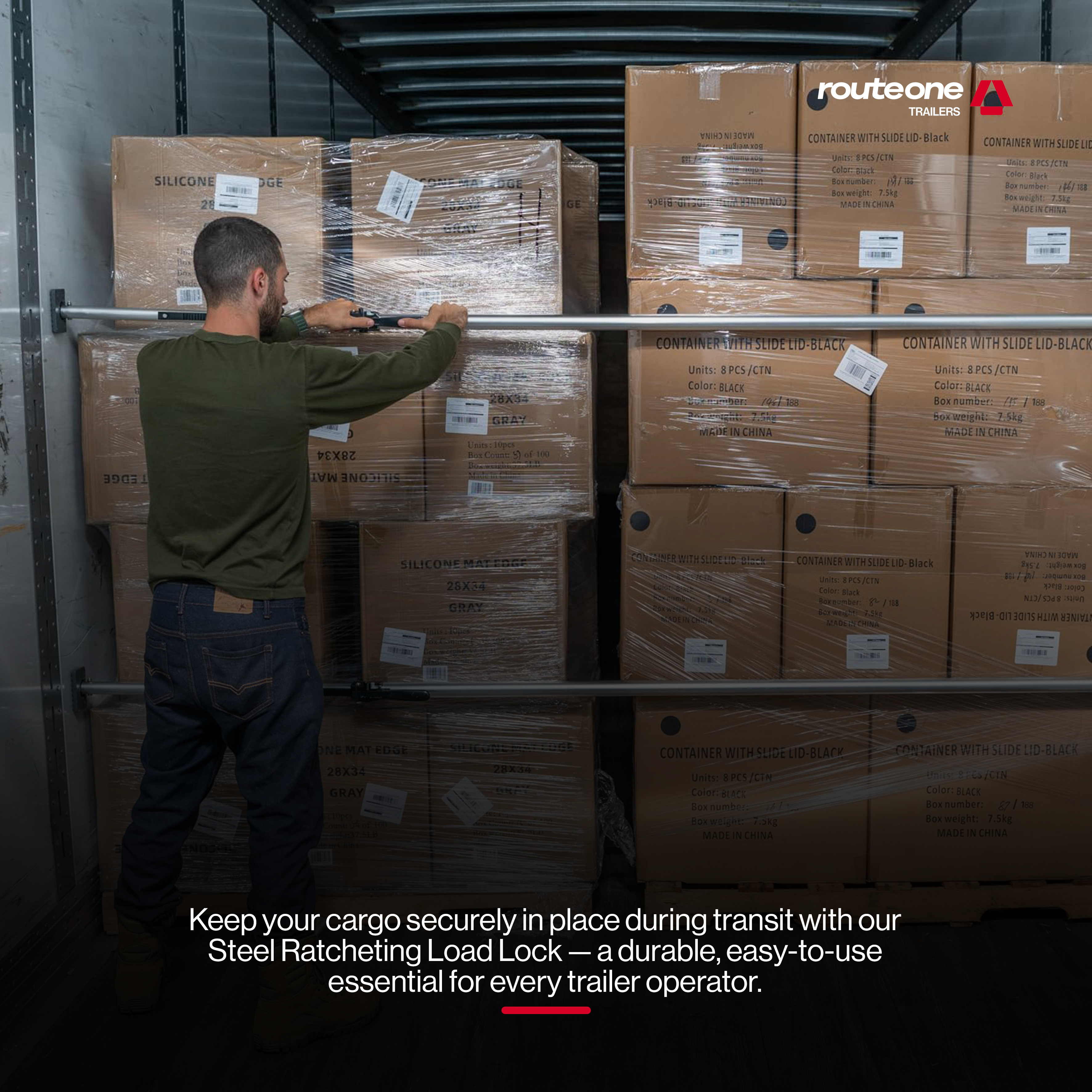 Steel Cargo Bar 89”–105” Route One Trailers