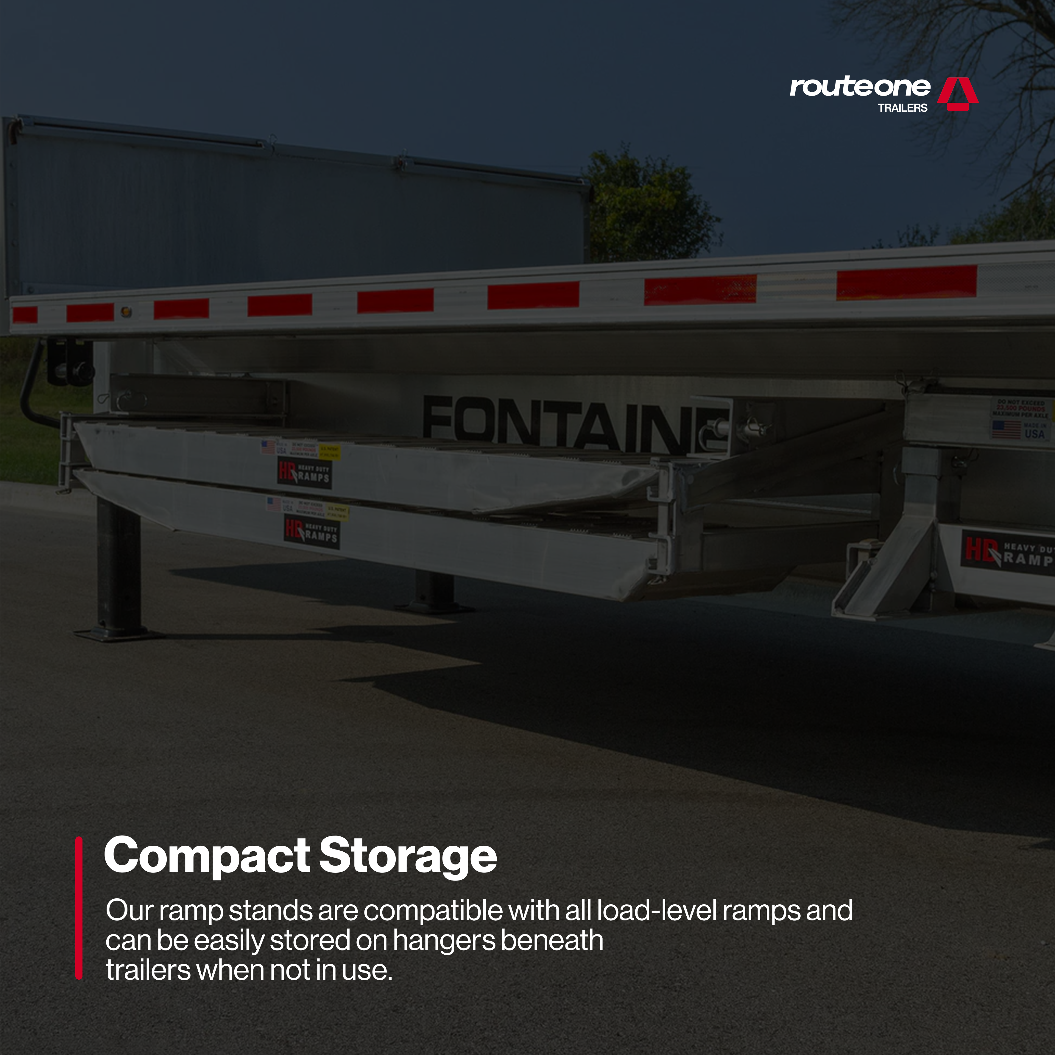 HD Ramps 20” x 96” Step Deck Trailer Ramps Route One Trailers