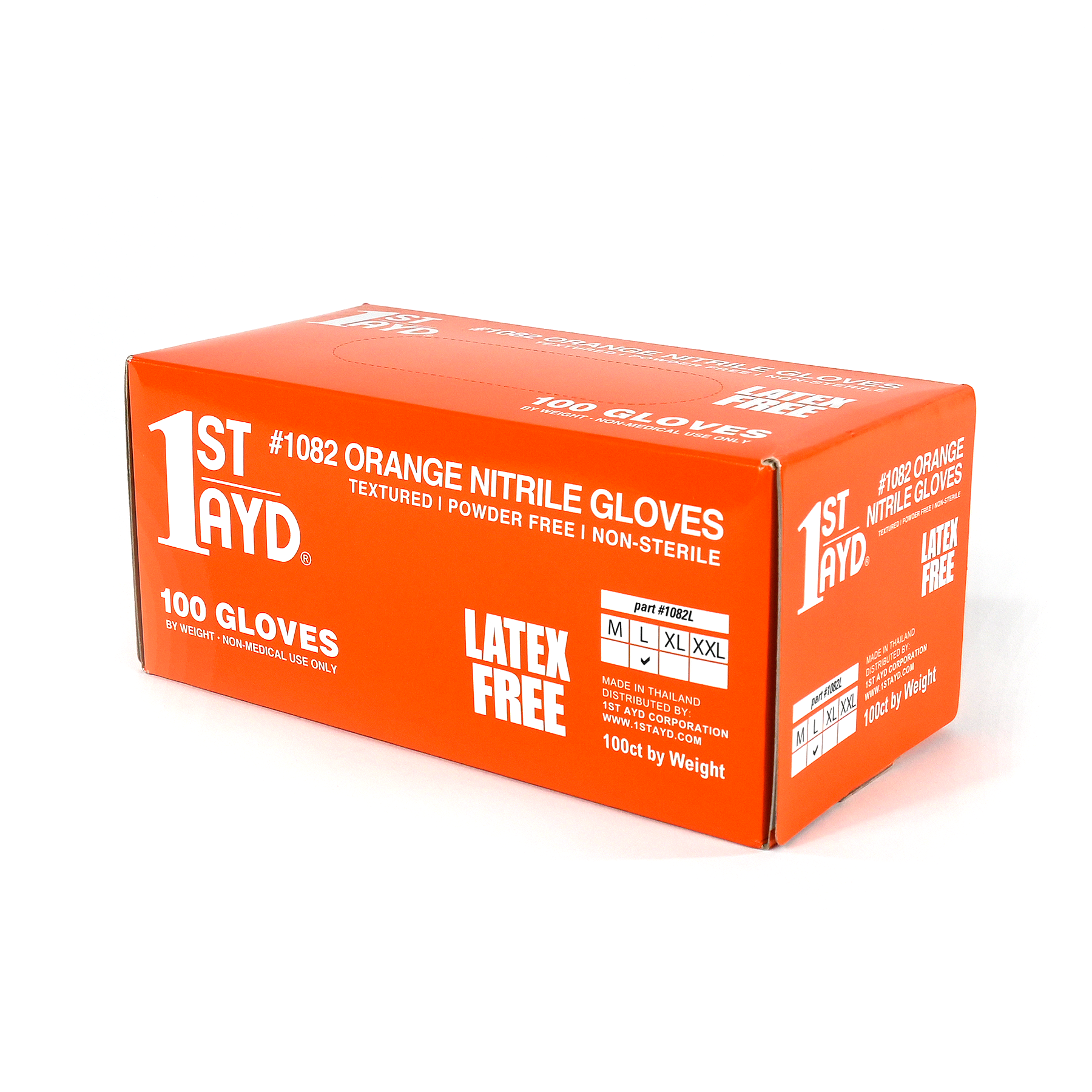 Orange Nitrile Gloves - Large 100