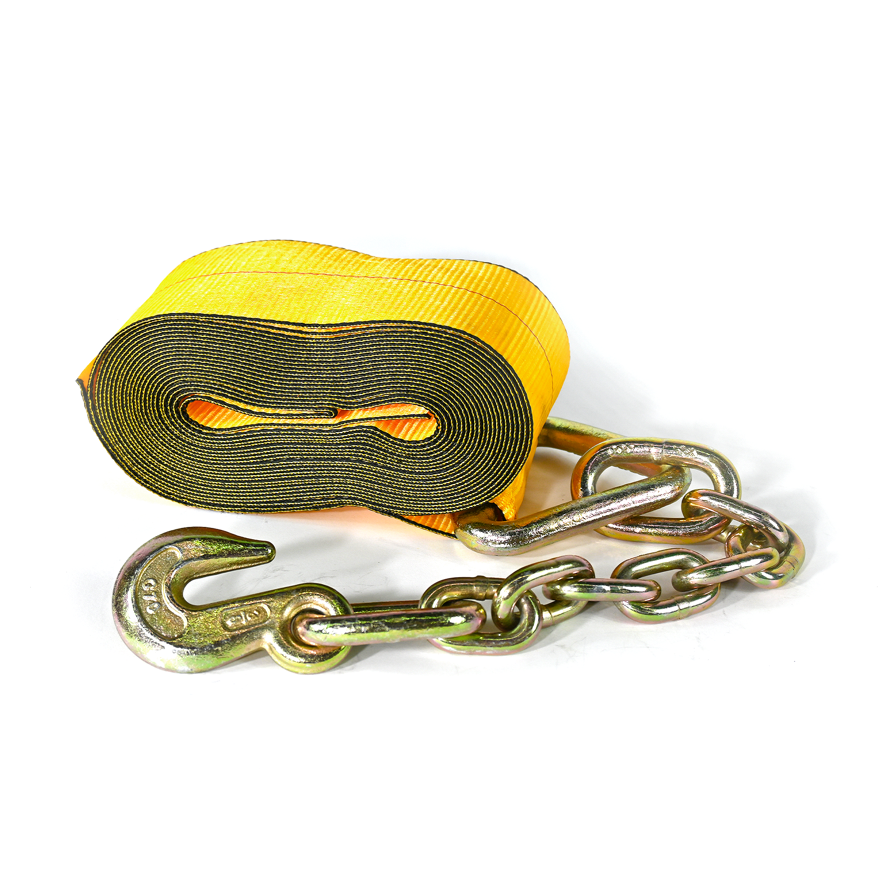 4" x 30' Winch Strap W Chain Anchor Tarp System