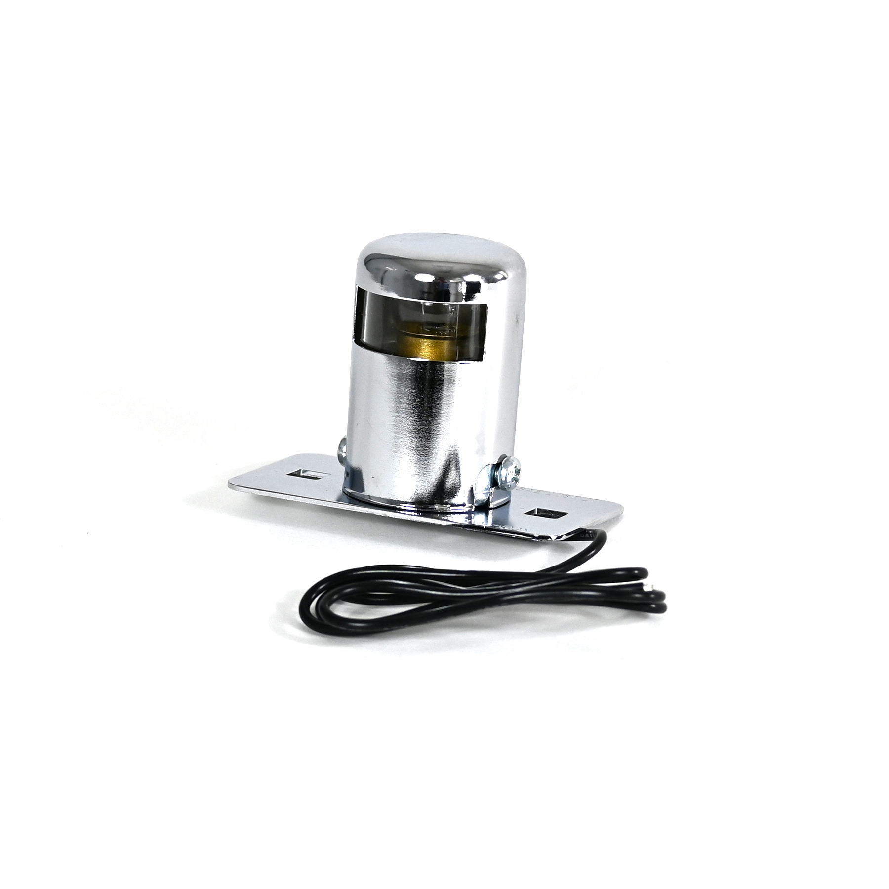 Lights:License Light, Rectangular, Chrome 2 Screw Bracket Mount