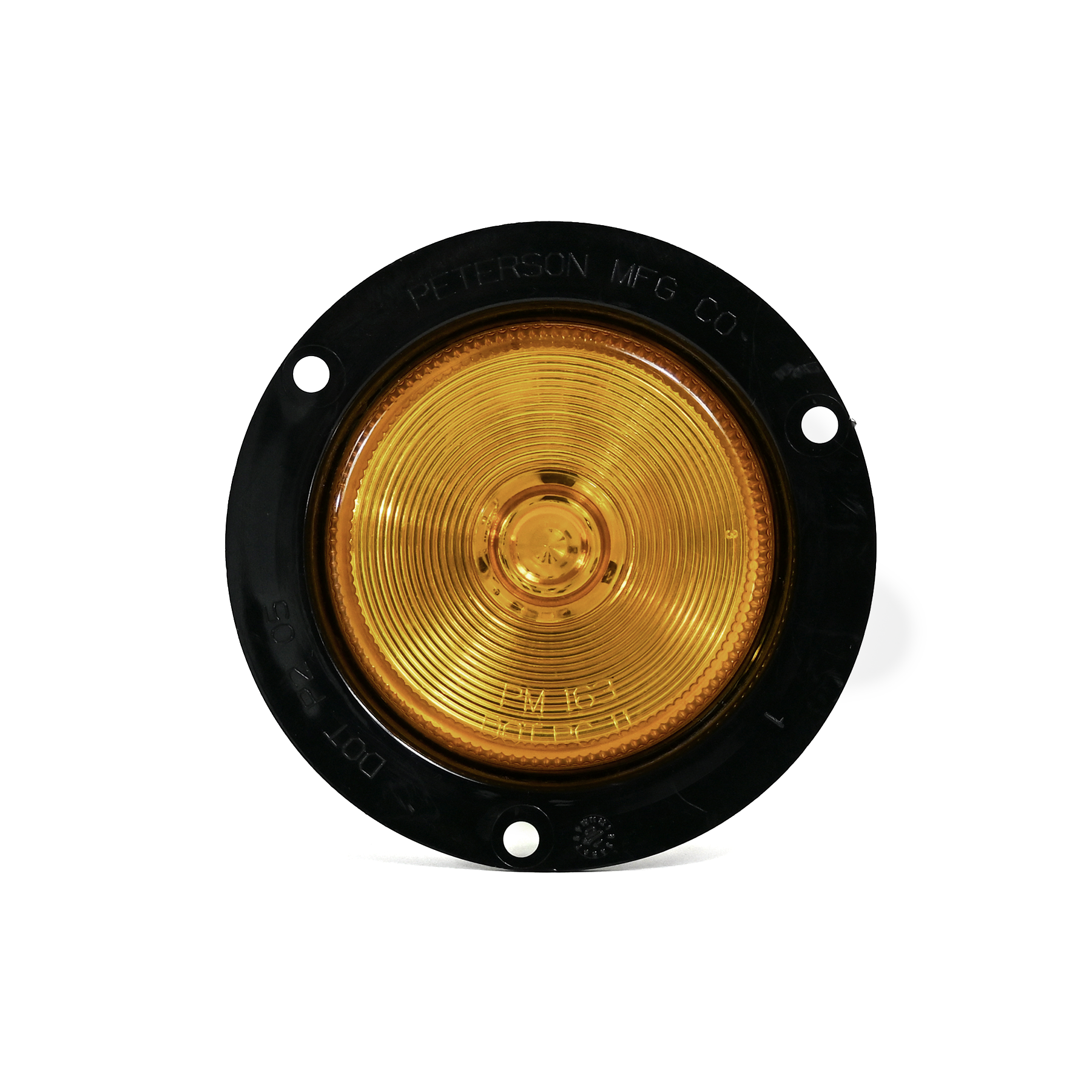 Peterson / Reitnouer Amber Lens Round Light 2.5" Marker/Clearance w/ Flange - (Previously M193FA)