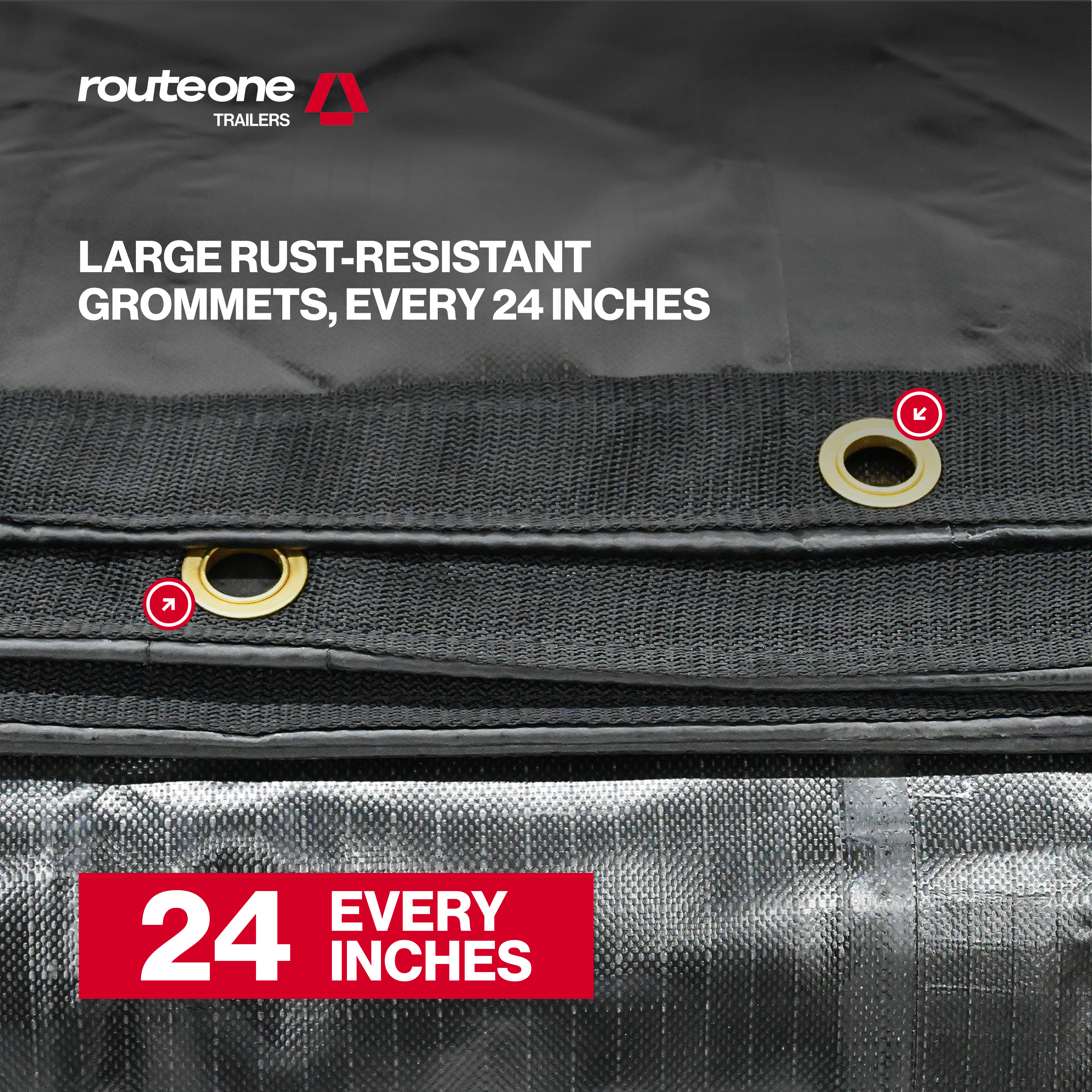 10ft Super Vinyl Lumber Tarp 21’ x 28’ w/ Flap Route One Trailers