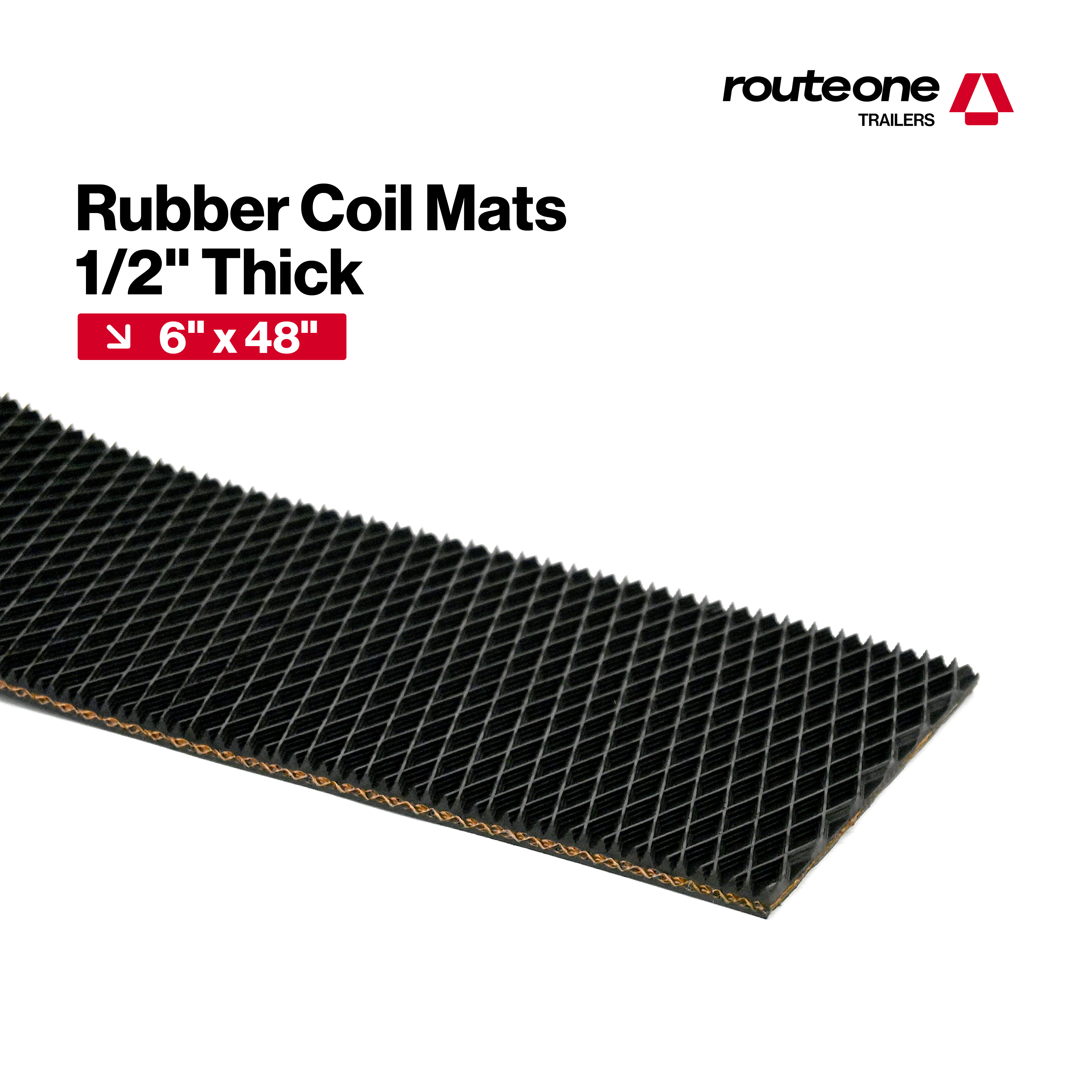 Rubber Coil Mats 1/2 inch Thick (6" x 48")