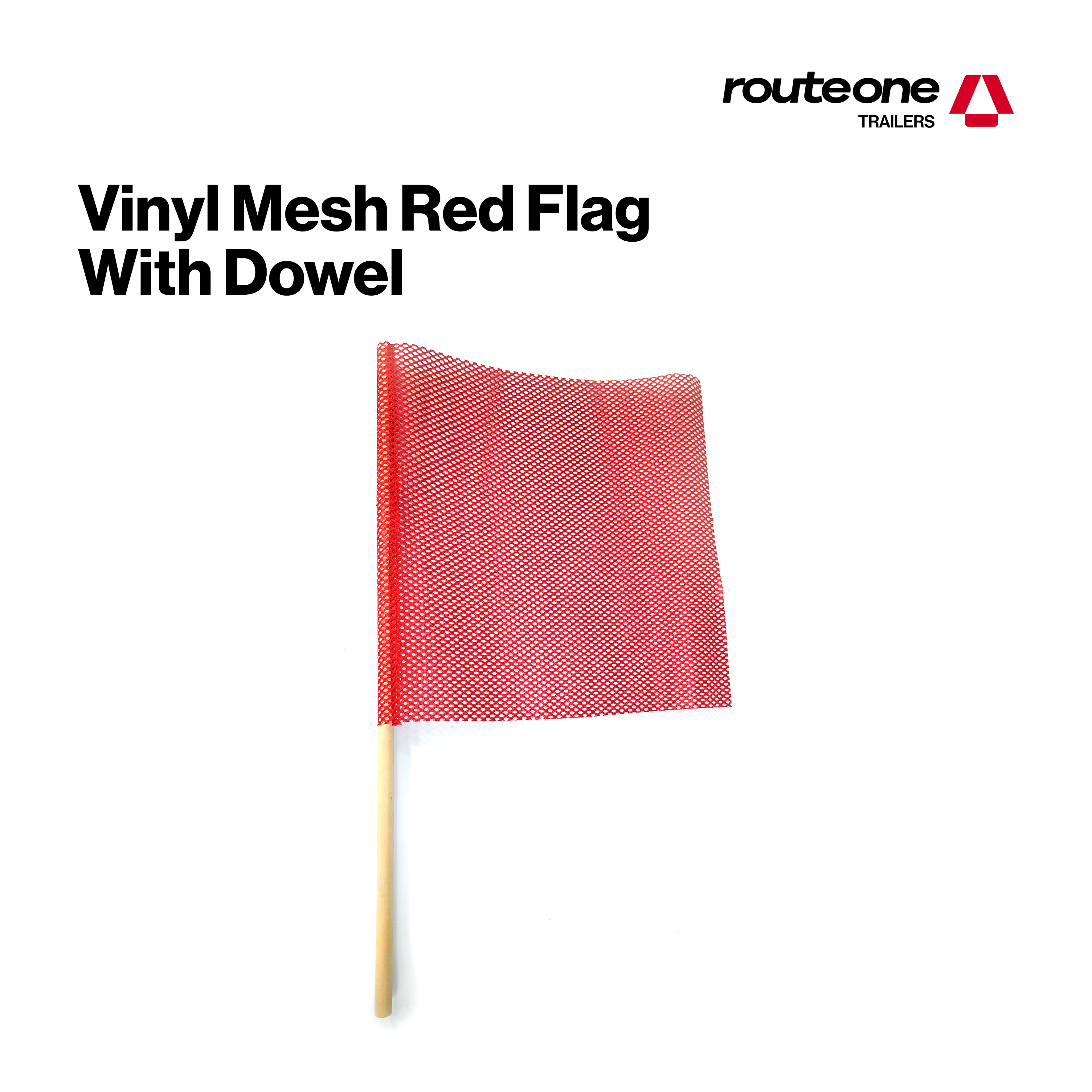 Vinyl Mesh Red Flag W Dowel