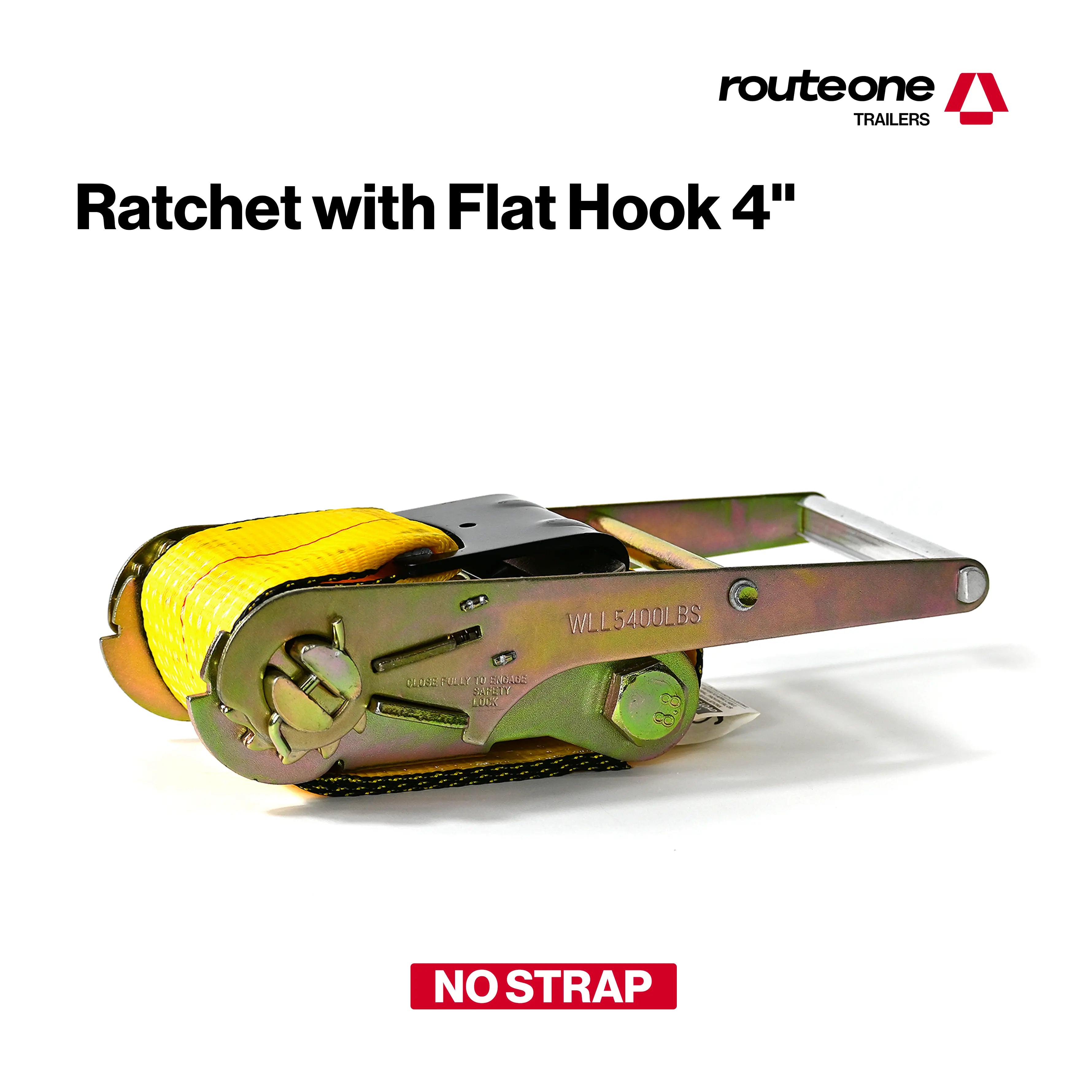 4” Flat Hook Ratchet – No Strap | Flatbed Cargo Tie Down Route One Trailers
