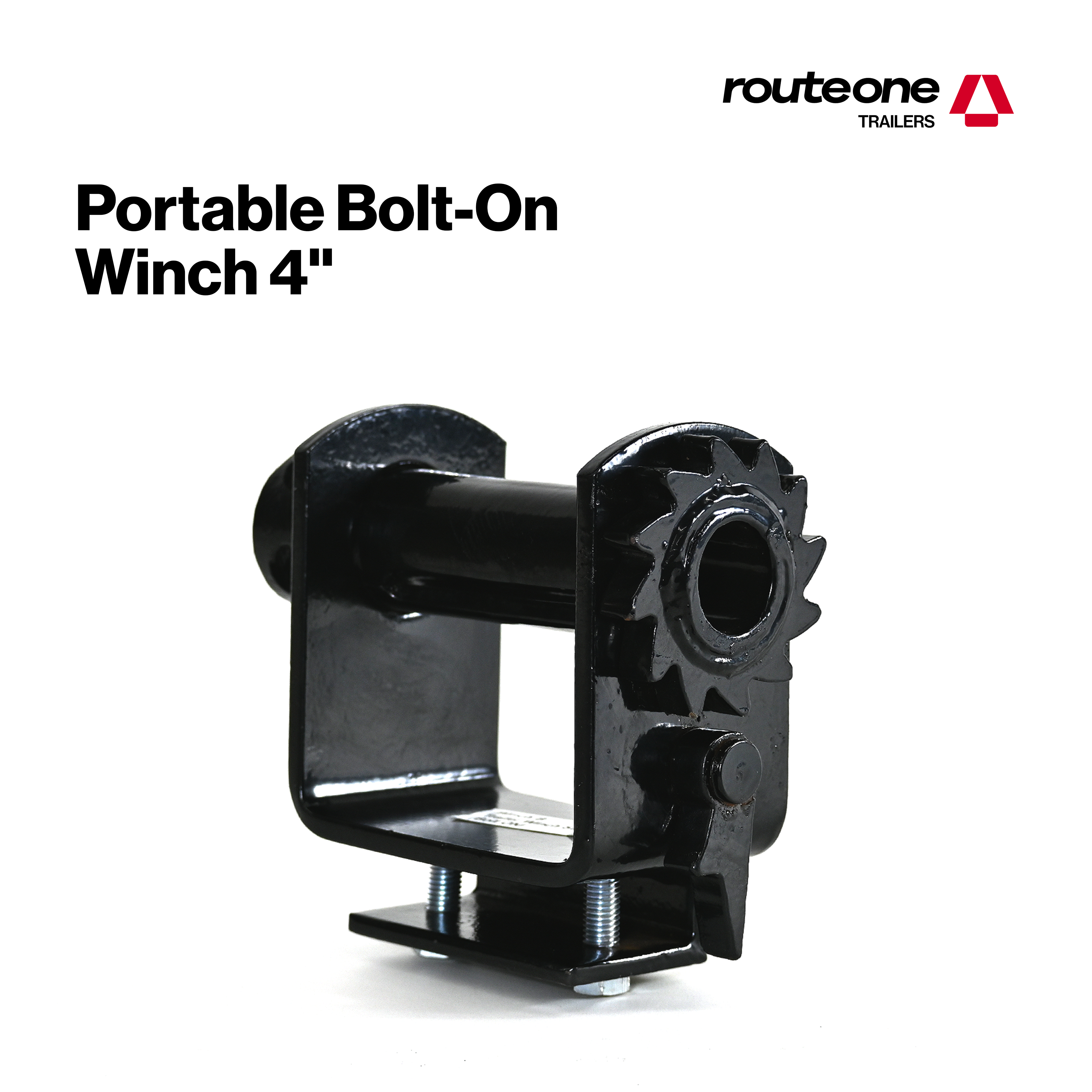4" Portable Bolt-On-Winch Route One Trailers