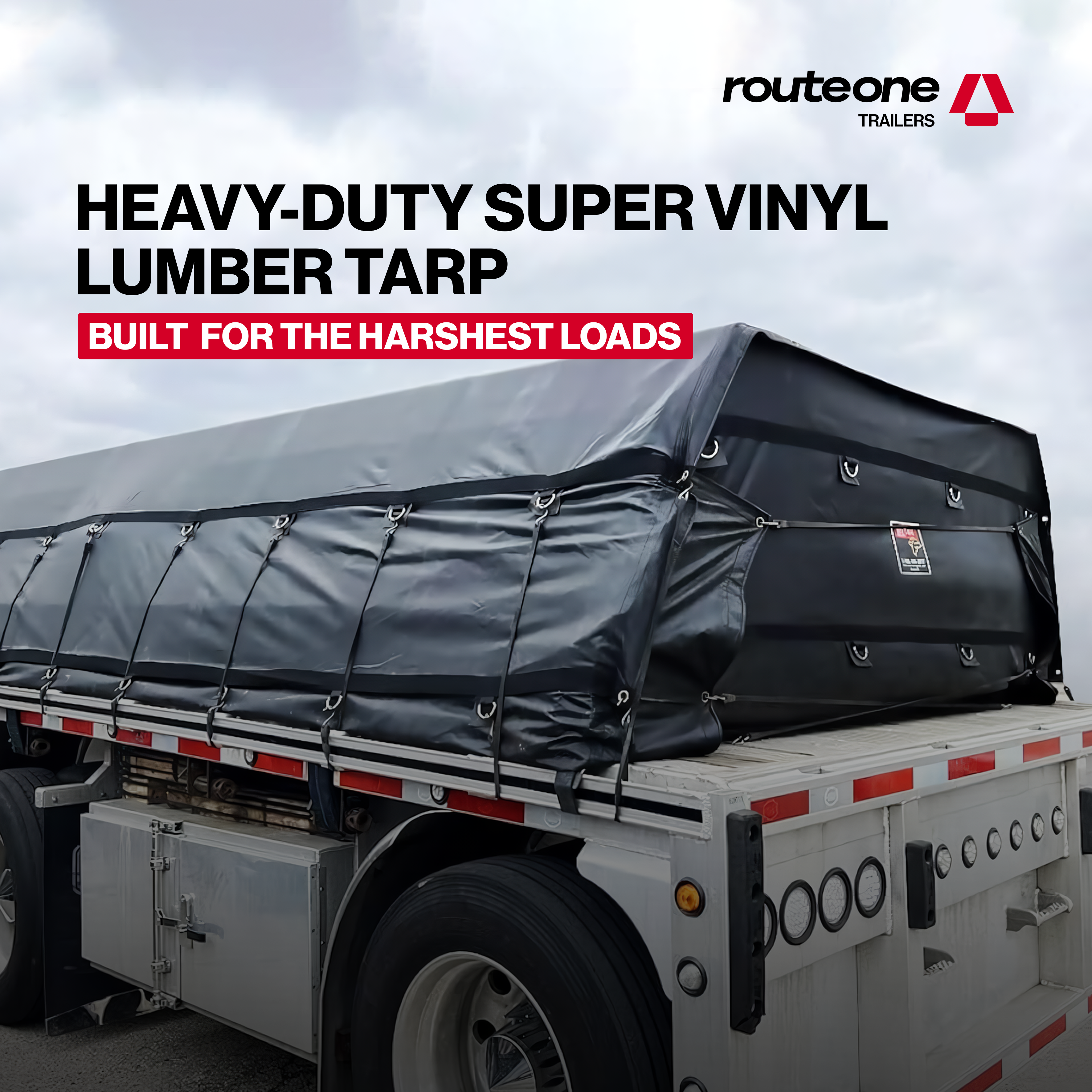 Lumber Tarp Super Vinyl (8' Drop) 24' x 27' with Flap