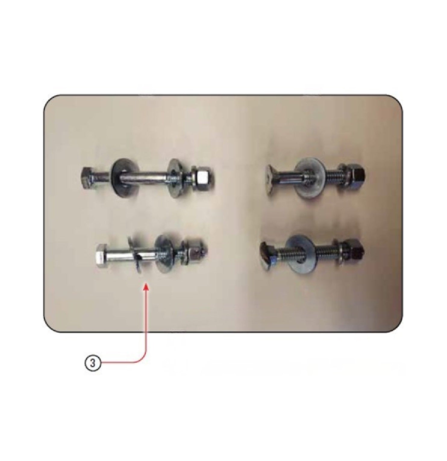 2.5” bolt assembly for corners