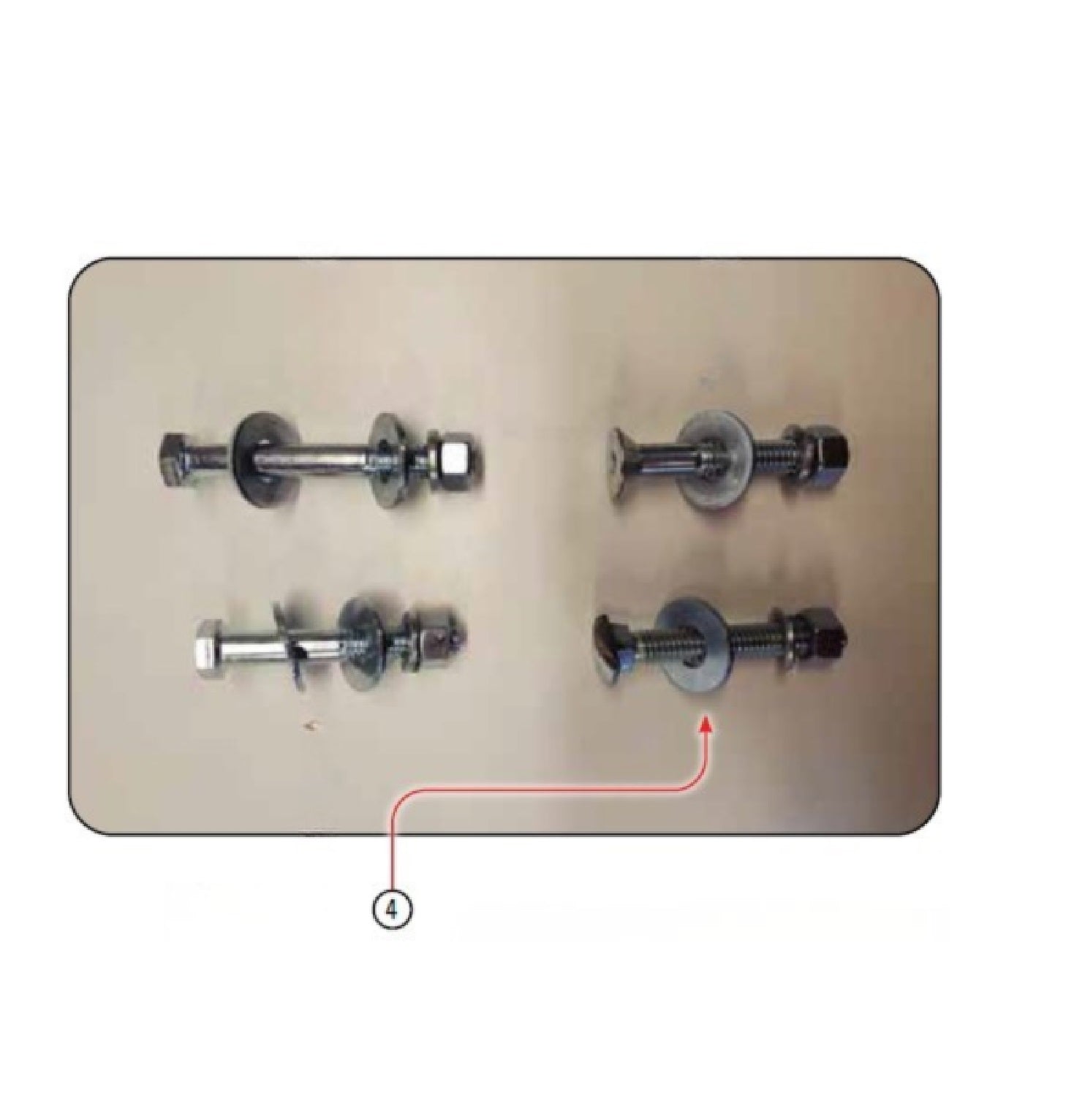 2.5” custom carriage bolt for RBA corner