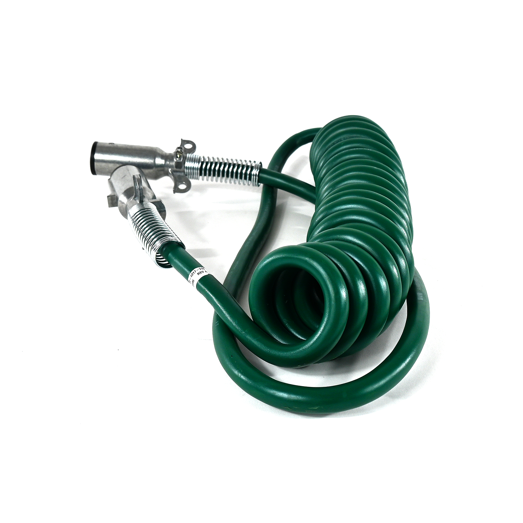 15ft 7-Way Green Coiled Route One Trailers