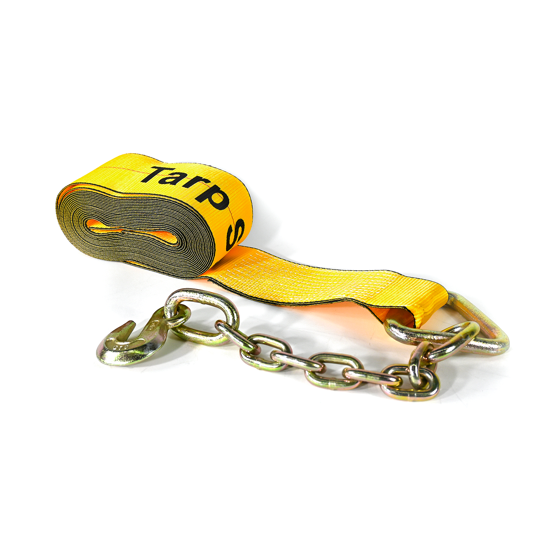 4" x 30' Winch Strap W Chain Anchor Tarp System