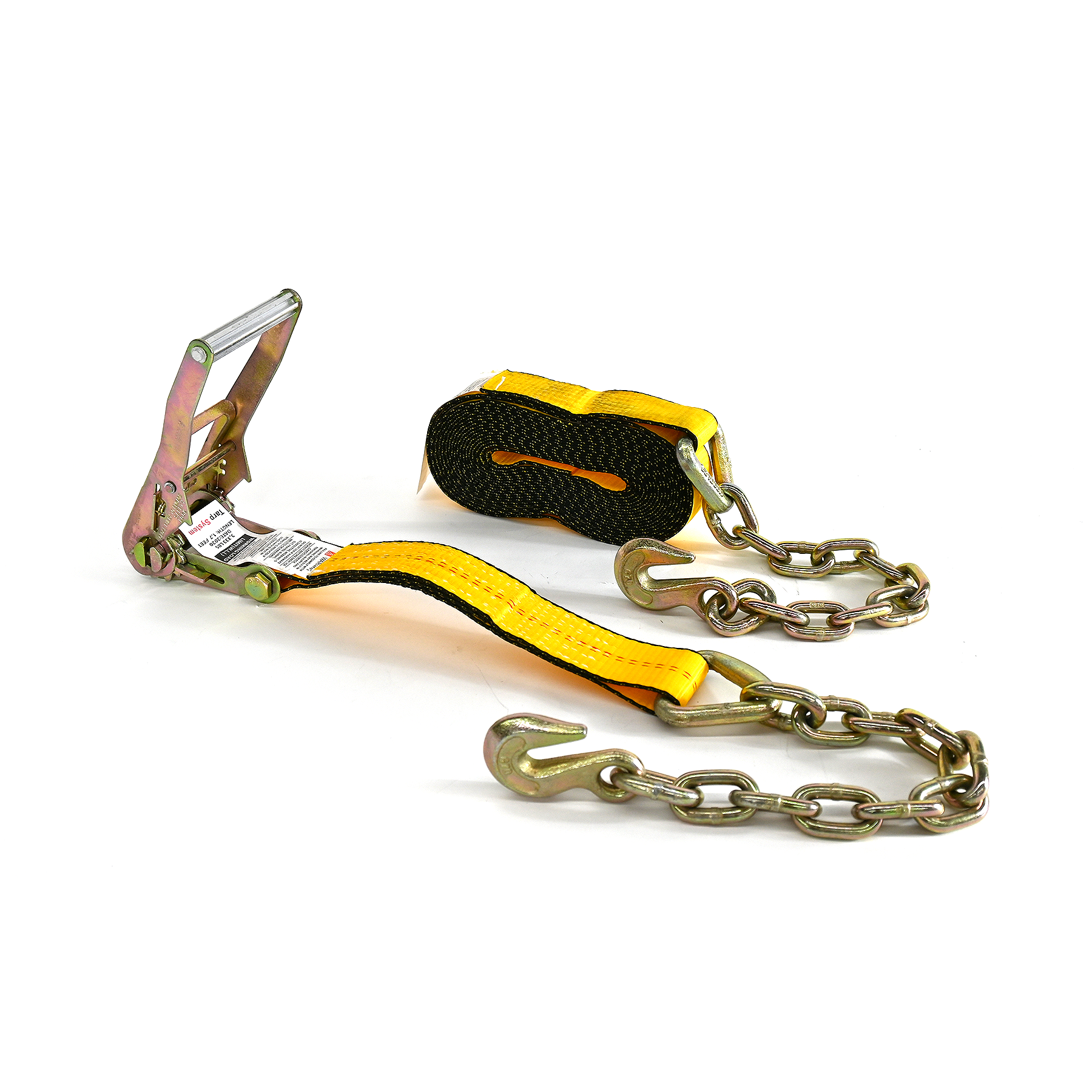 2" x 27' Ratchet Strap w Chain Anchor Tarp System