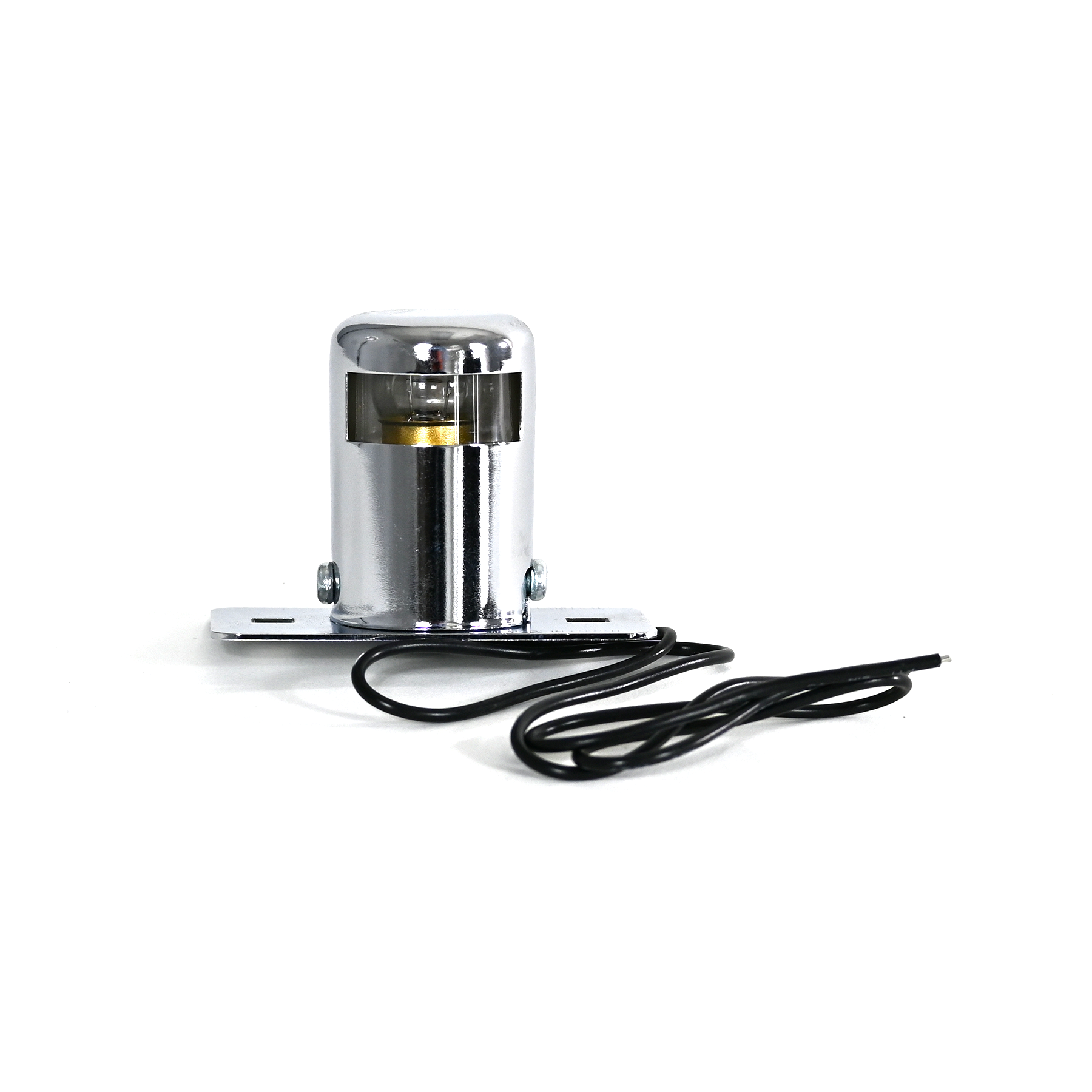 Lights:License Light, Rectangular, Chrome 2 Screw Bracket Mount