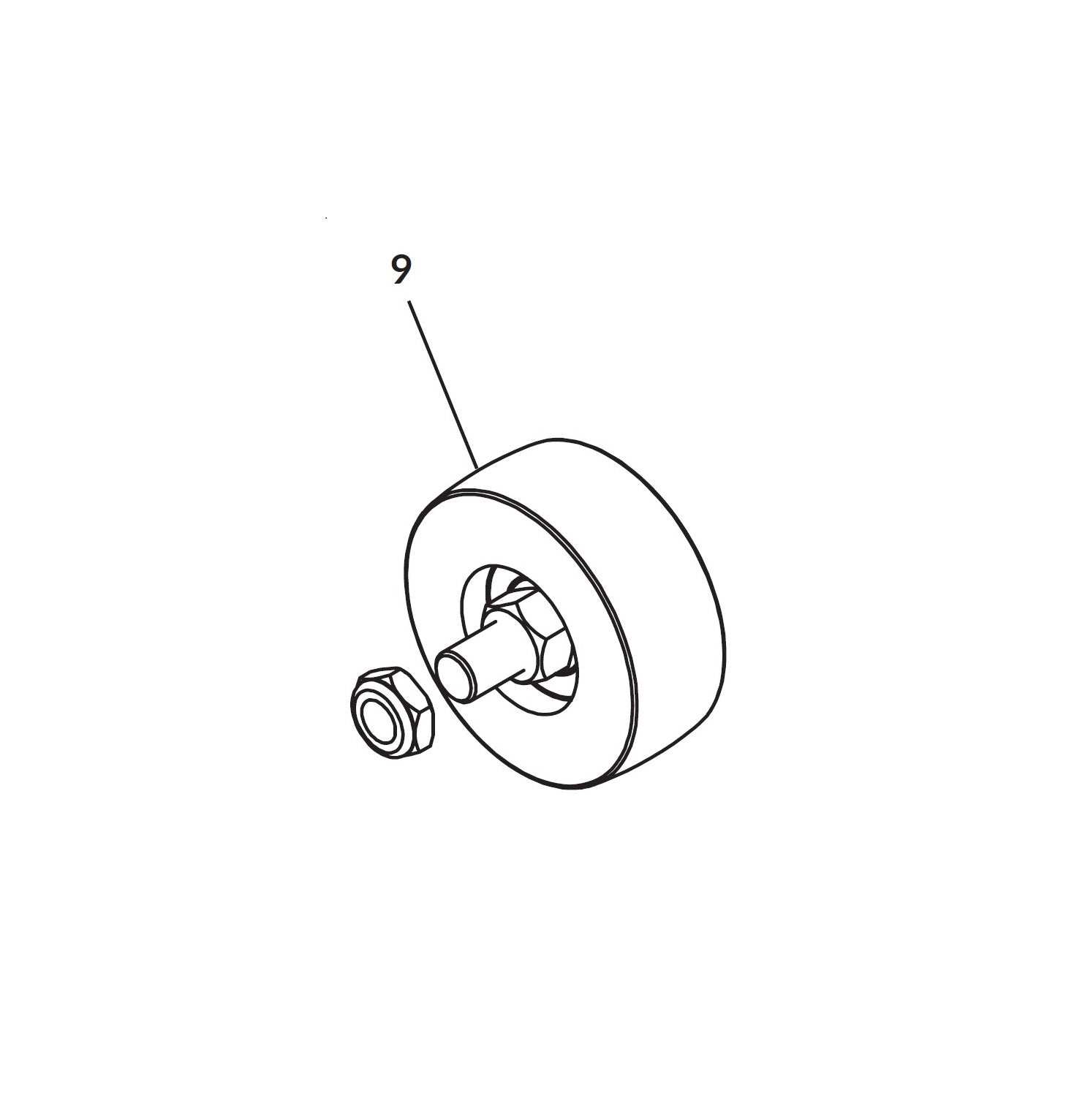 Shur-co: 3" Steel Wheels w/ Bearing and Axle Assembly Route One Trailers