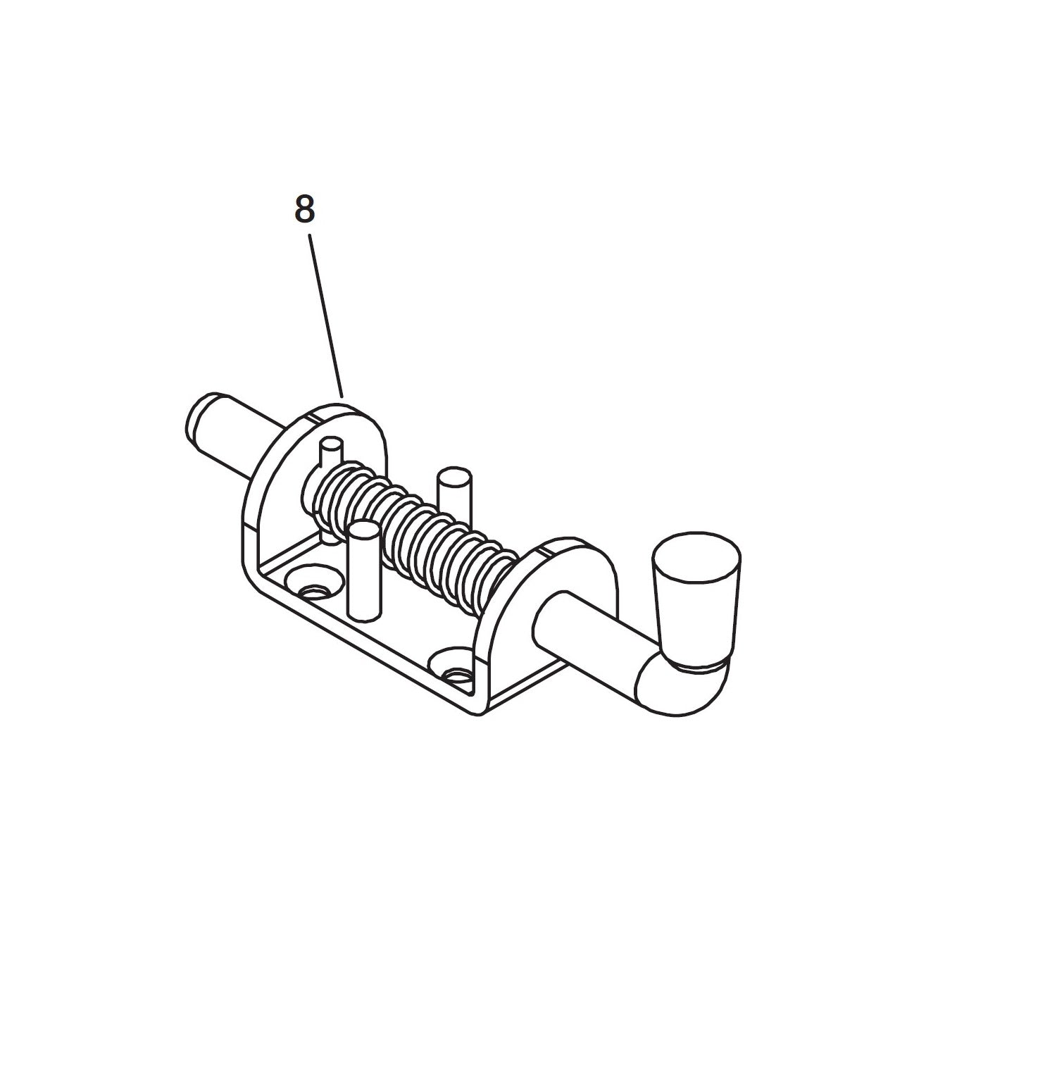 LOCK SPRING BOLT 3IN