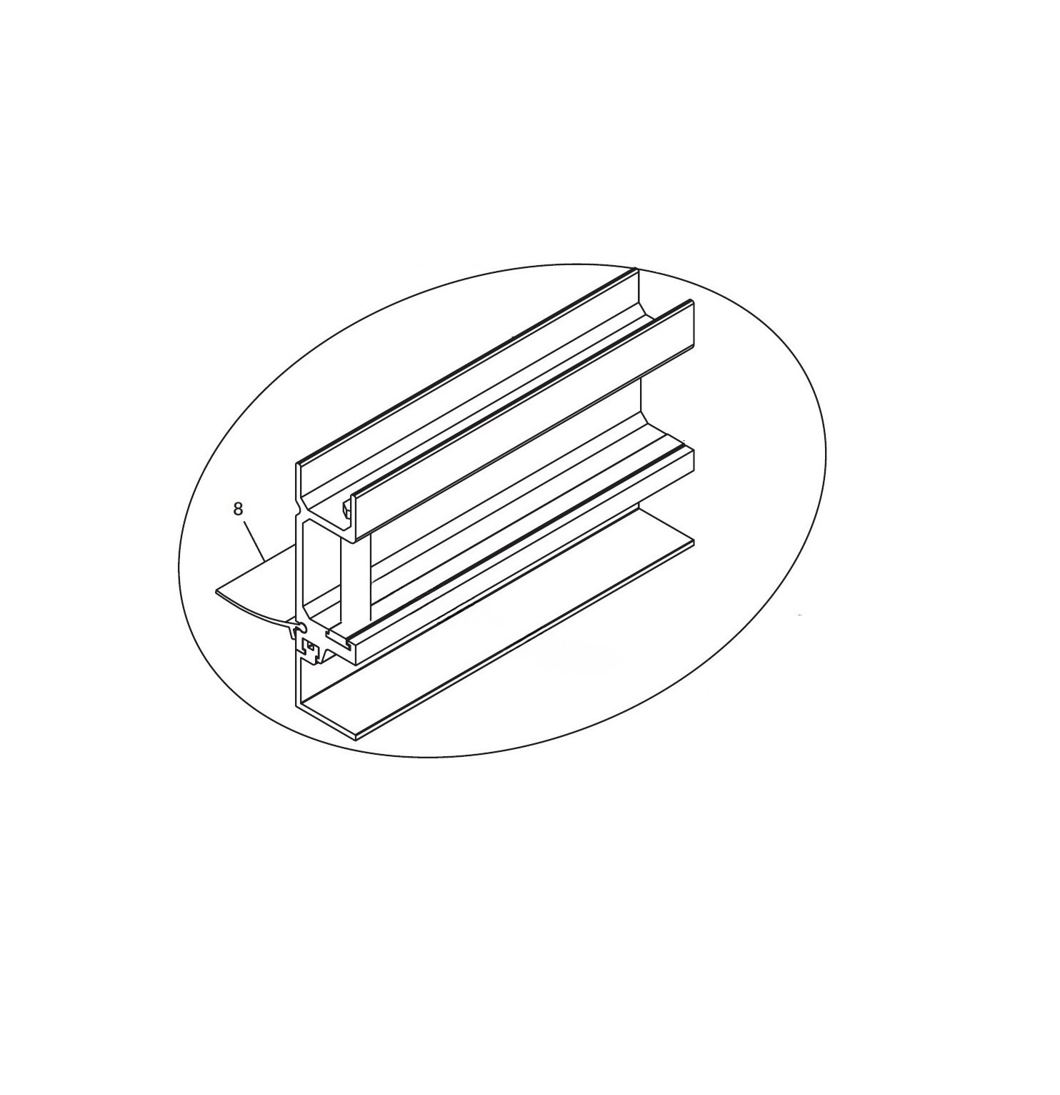 Shur-co: Seal Track Rubber 2.5in 1 Box = 106ft Route One Trailers