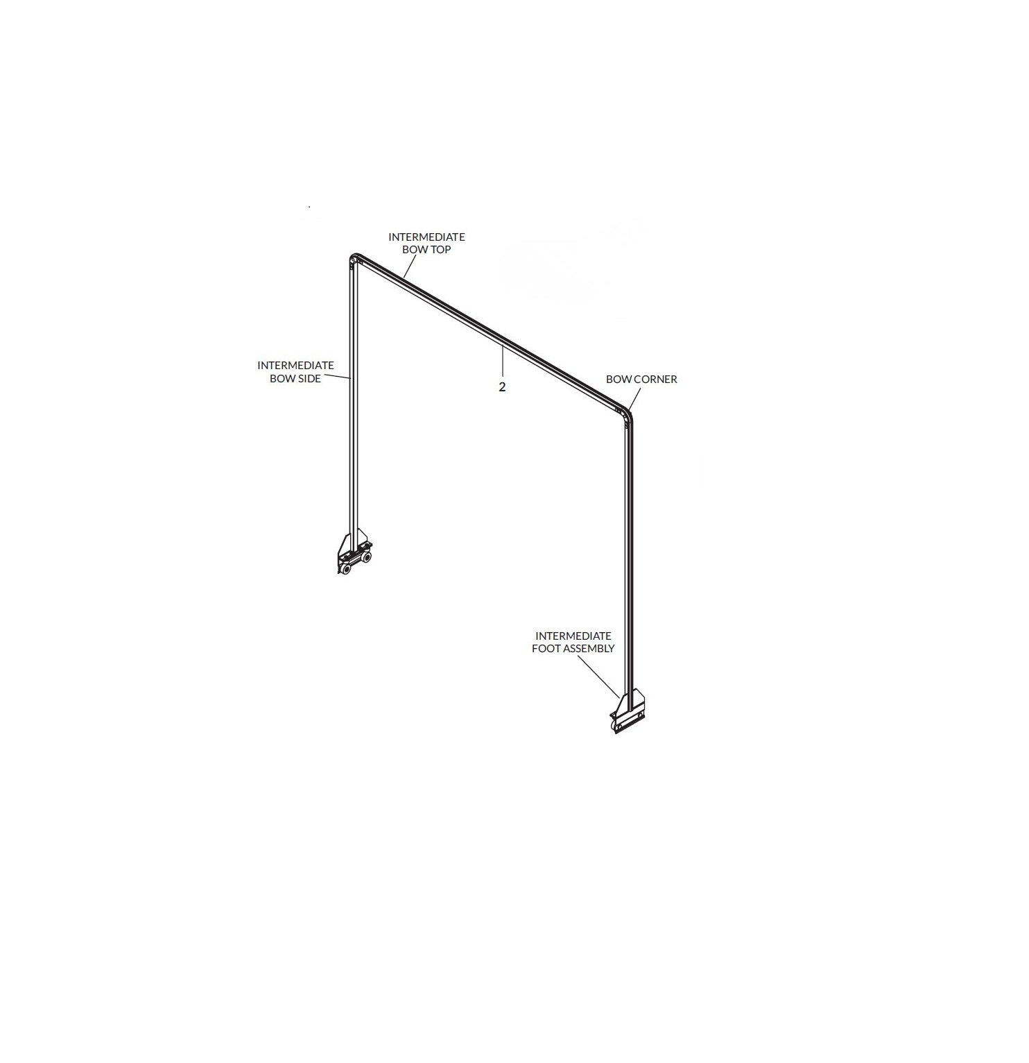 Shur-Co: Int Bow Assy 100" H System 108" W (Full Assembly)
