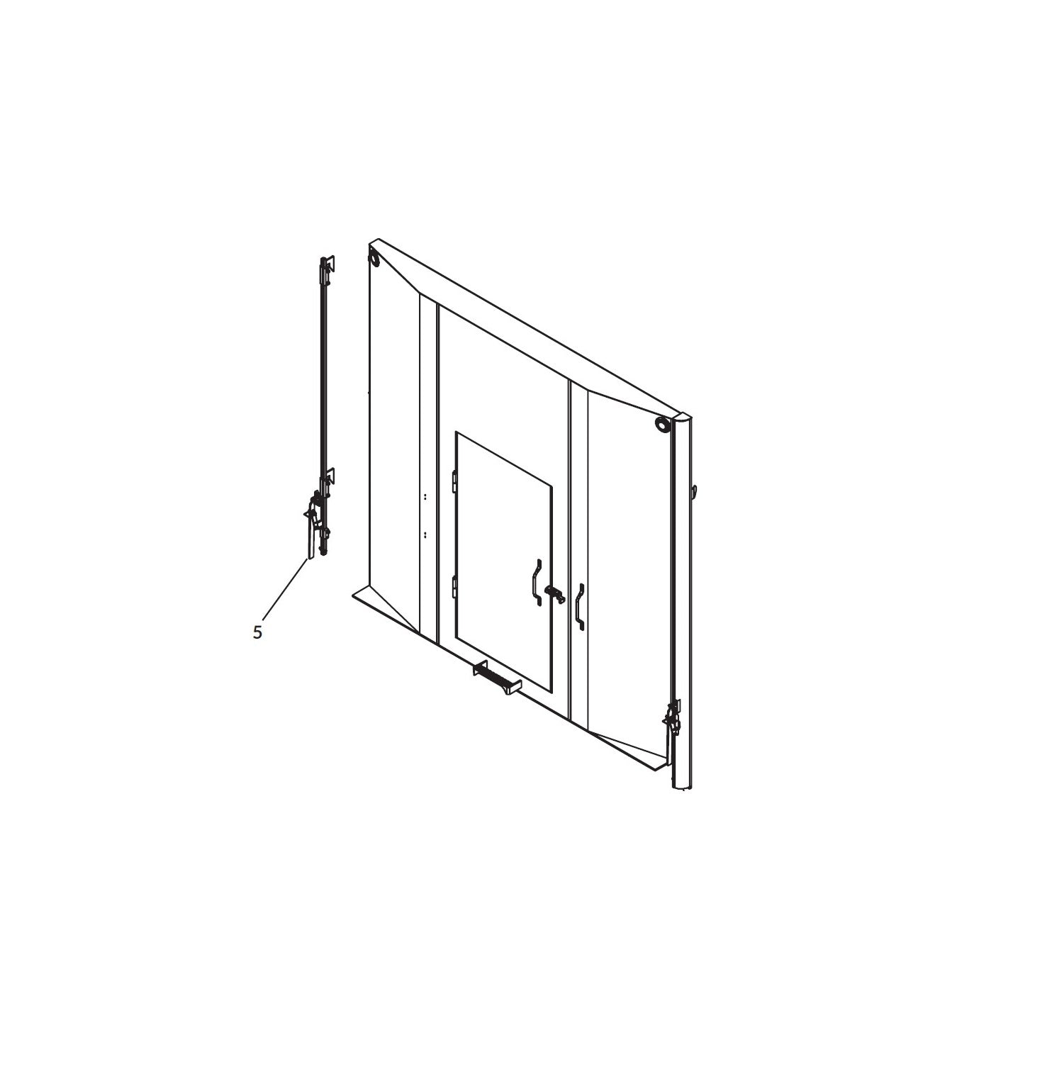 Shur-co: Front Lock Assembly 100H LT Route One Trailers