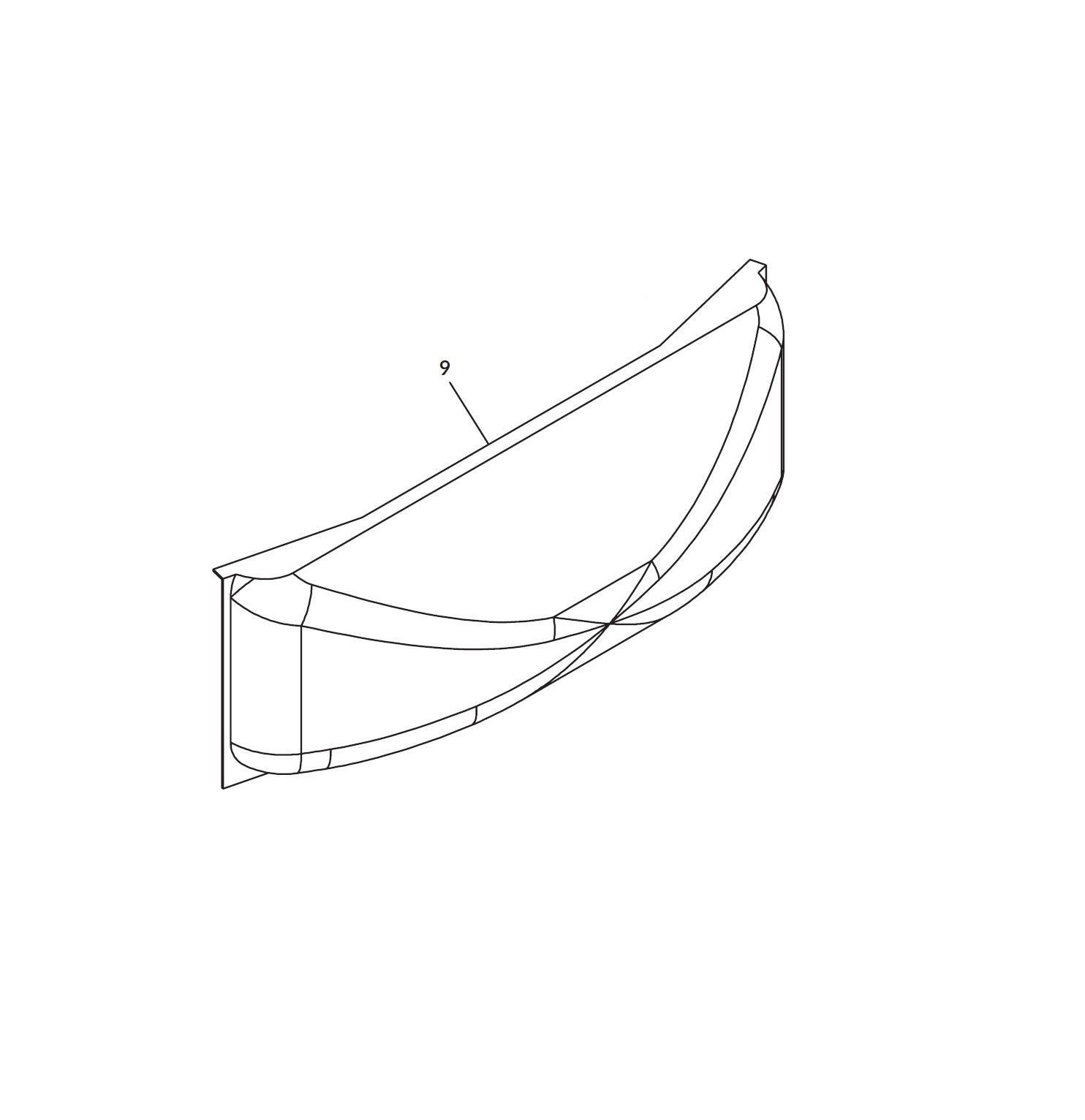 HEADBOARD NOSE CONE BLACK