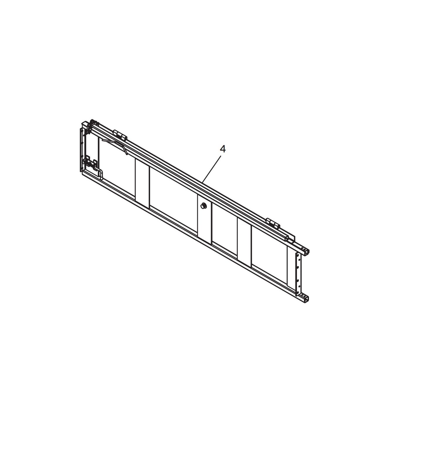 Shur-co: Bow Side Assembly Rear 100H Square Tube Right by (Magnum) Route One Trailers