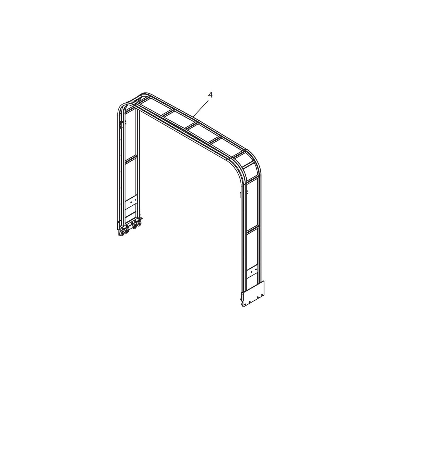 BOW FRONT ASSY RD CORNER 100H 108W CLASSIC