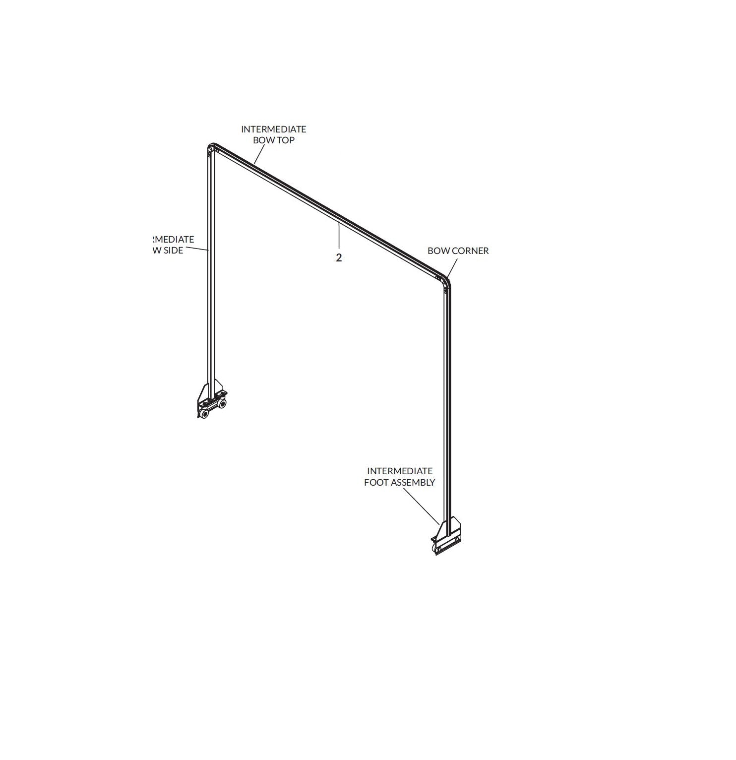 Shur-co: Bow Intermidiate Assembly 100H 108W By (TiteTrax) Route One Trailers