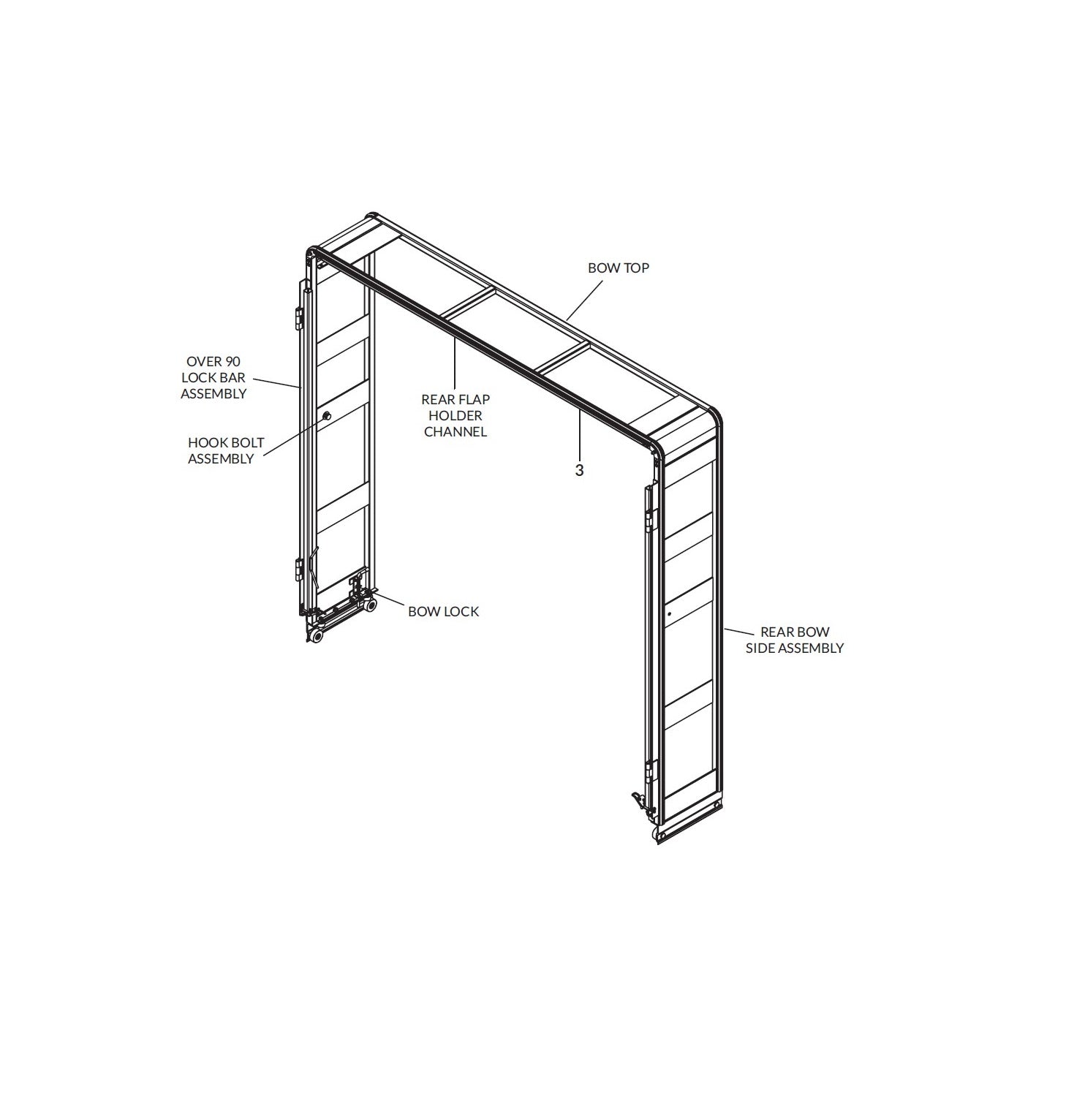BOW REAR ASSY 100H 108W MAGNUM