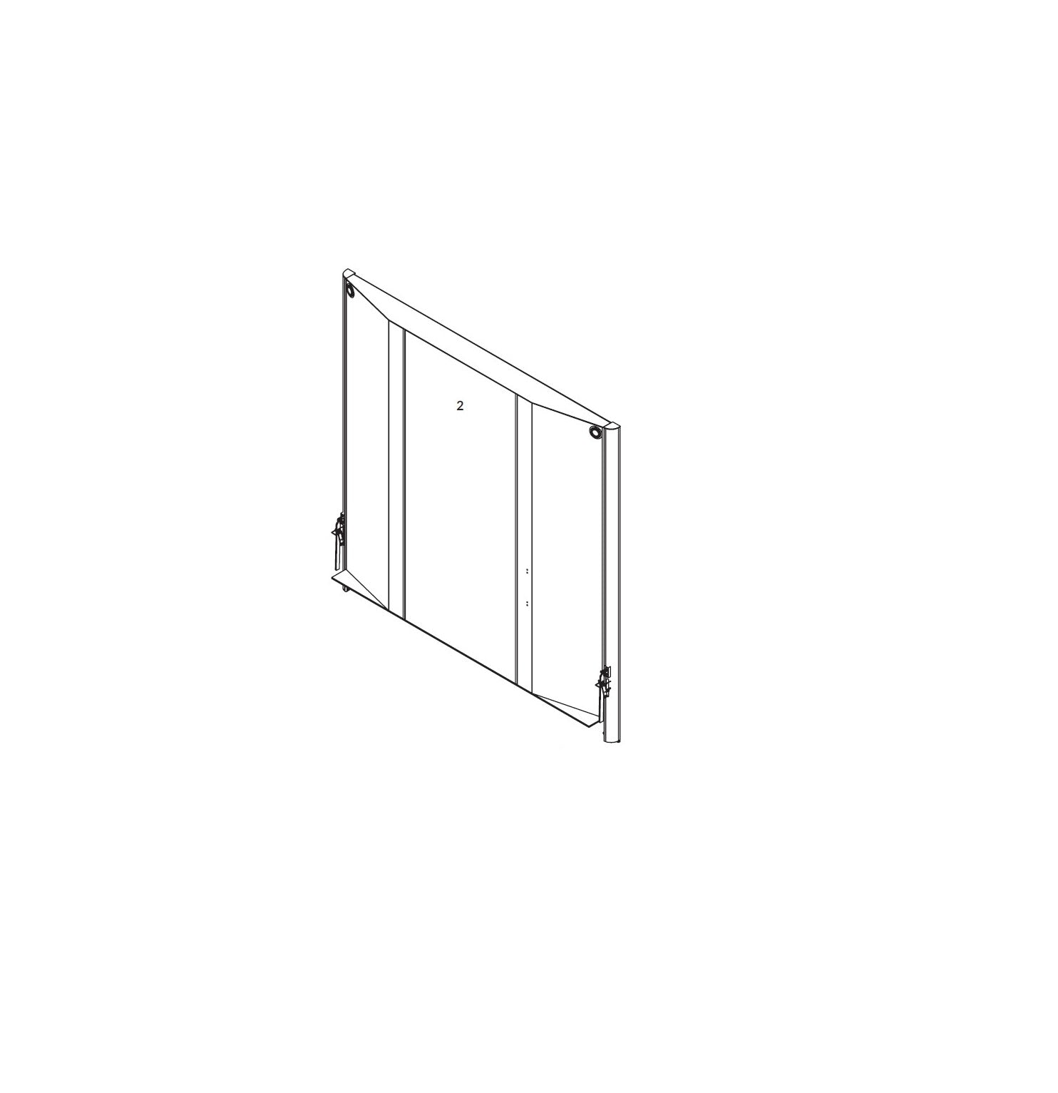 HEADBOARD ASSY NO DOOR W/WING/LOCK 100H 108W