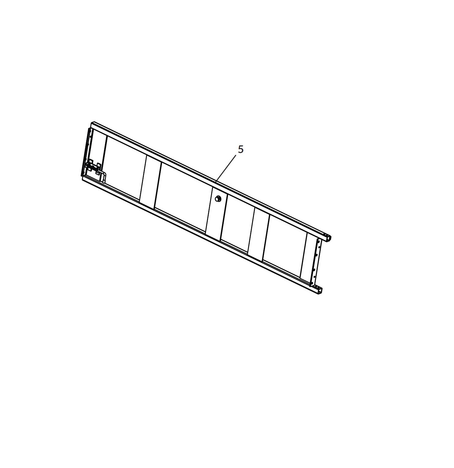 Shur-co: Rear Right Side Bow Assembly 100"H Velcro Route One Trailers