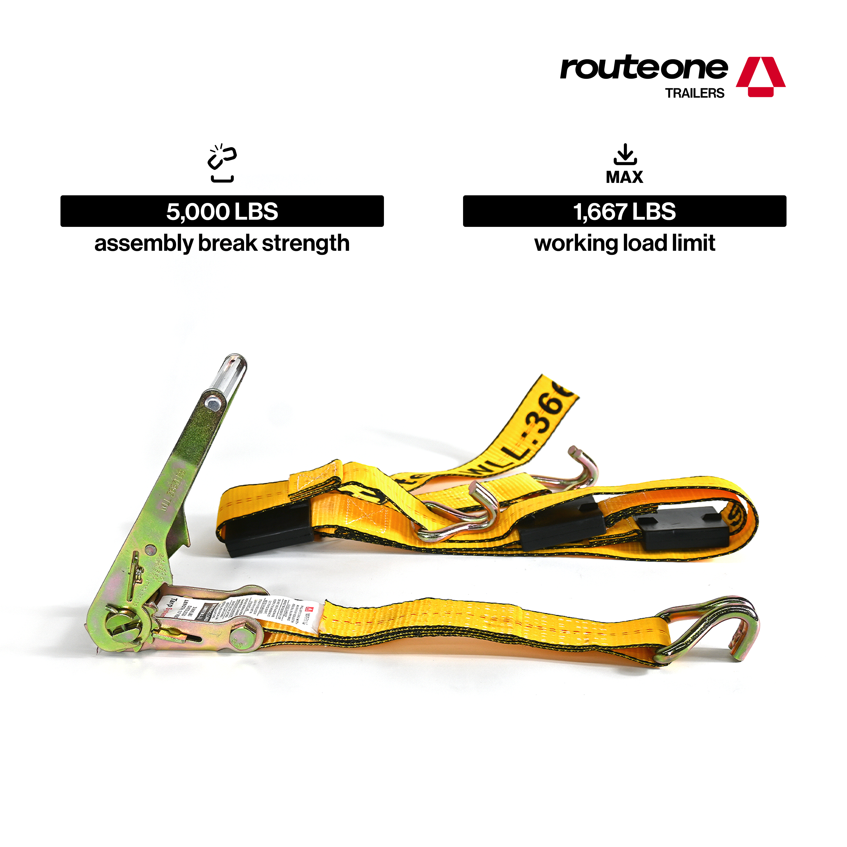2" x 10' Ratchet Strap w 3 Wire J Hooks and 3 Rubber Blocks Tarp System