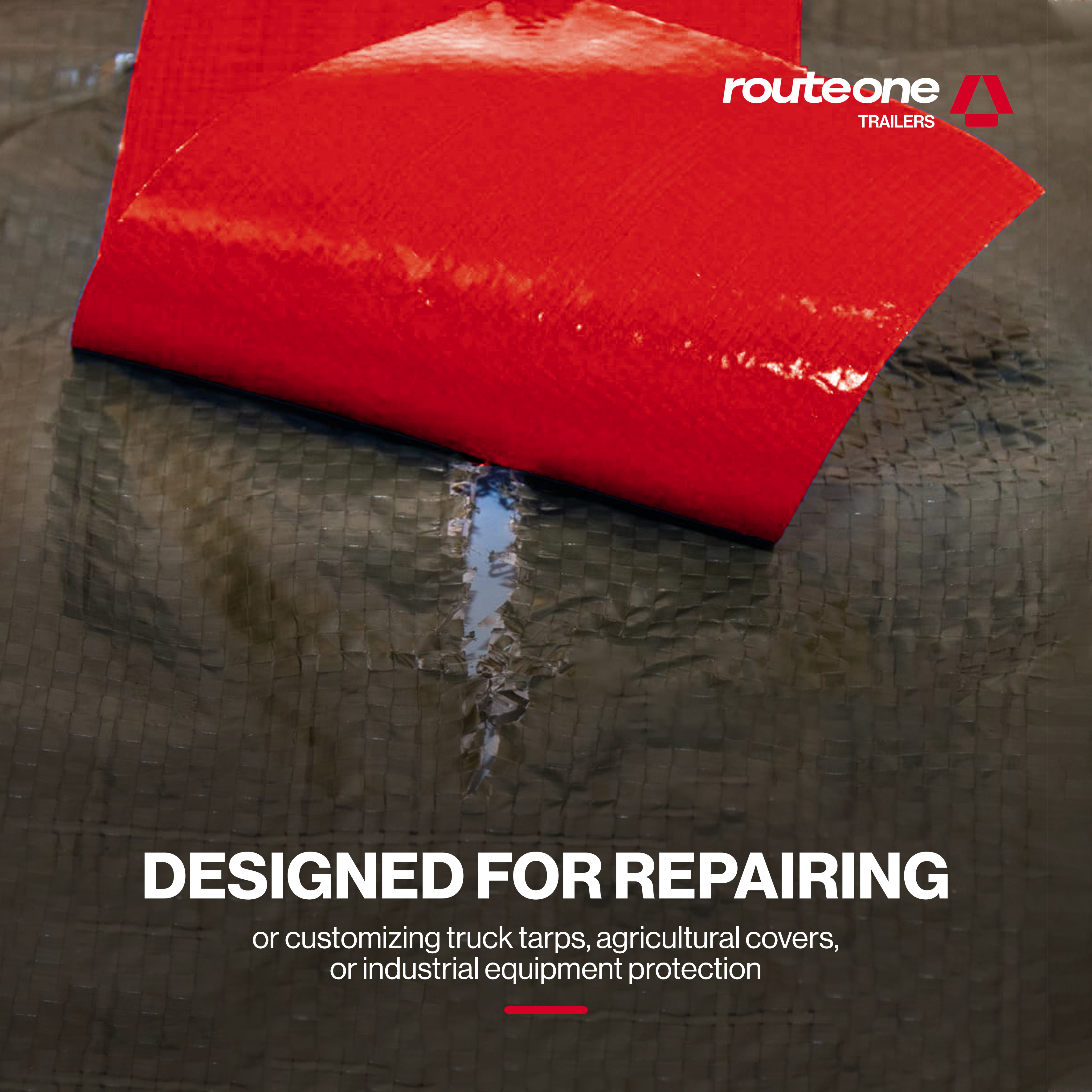 Red Vinyl Patch Tarp Per Ft