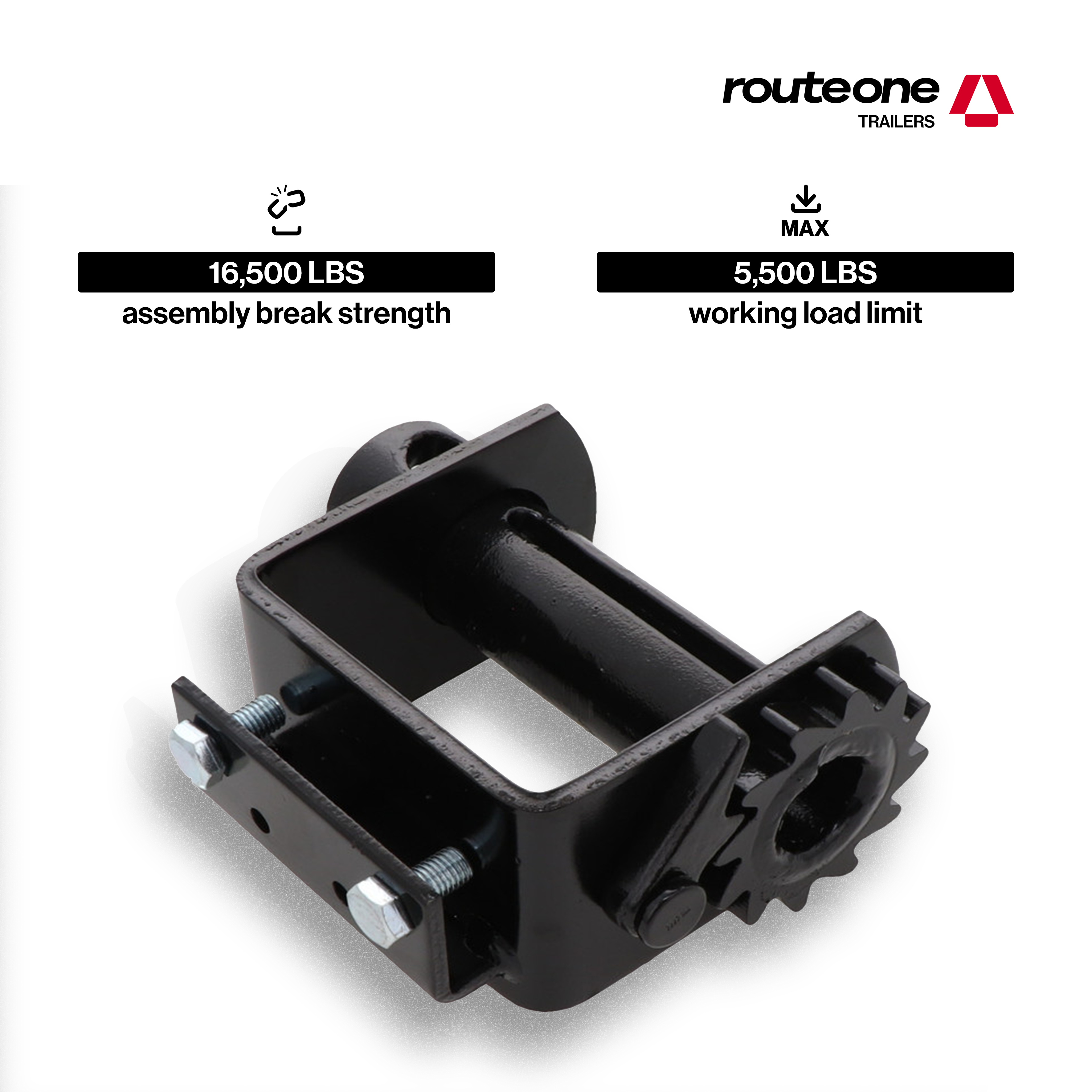 4" Portable Bolt-On-Winch Route One Trailers