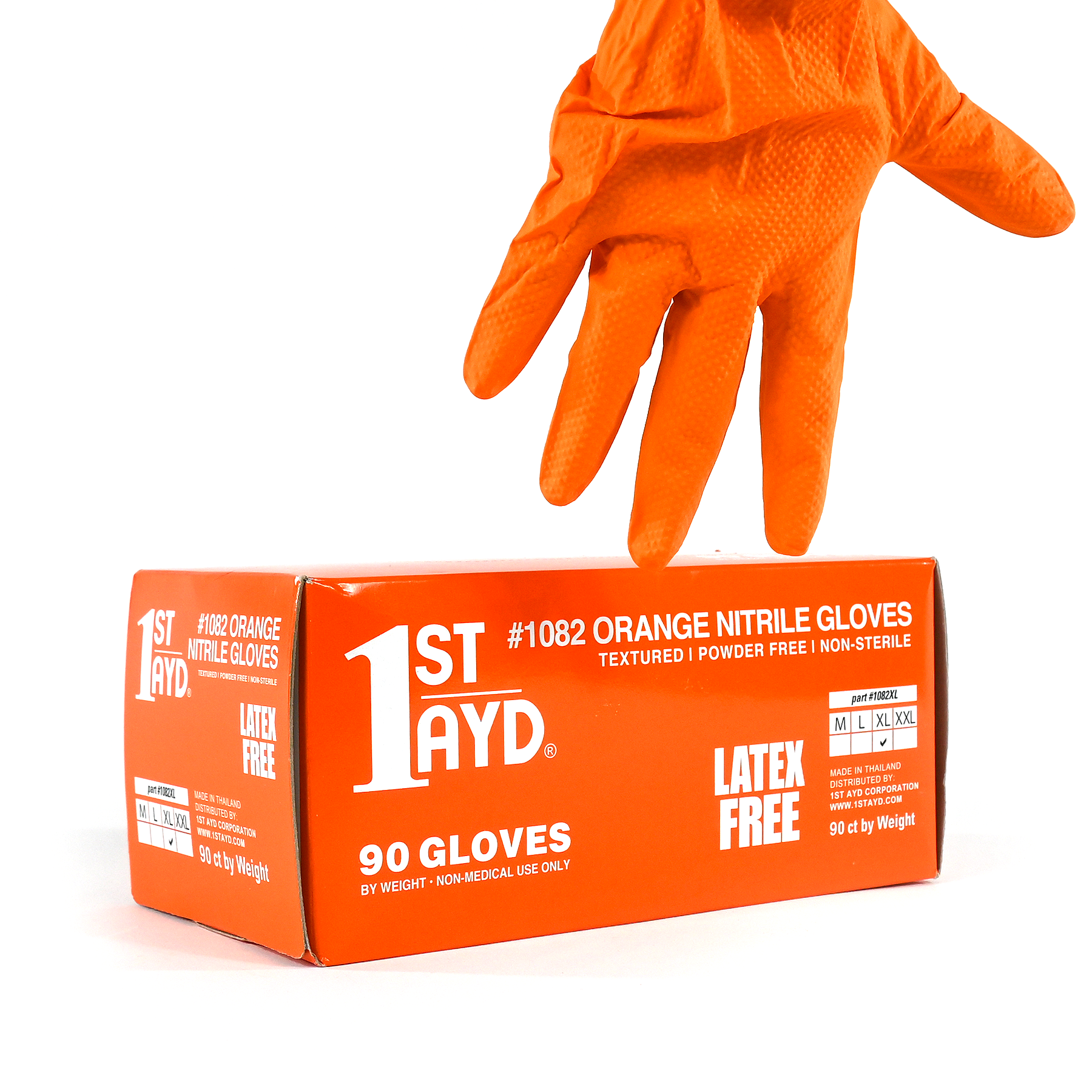 Orange Nitrile Gloves XL – 90 Count Route One Trailers