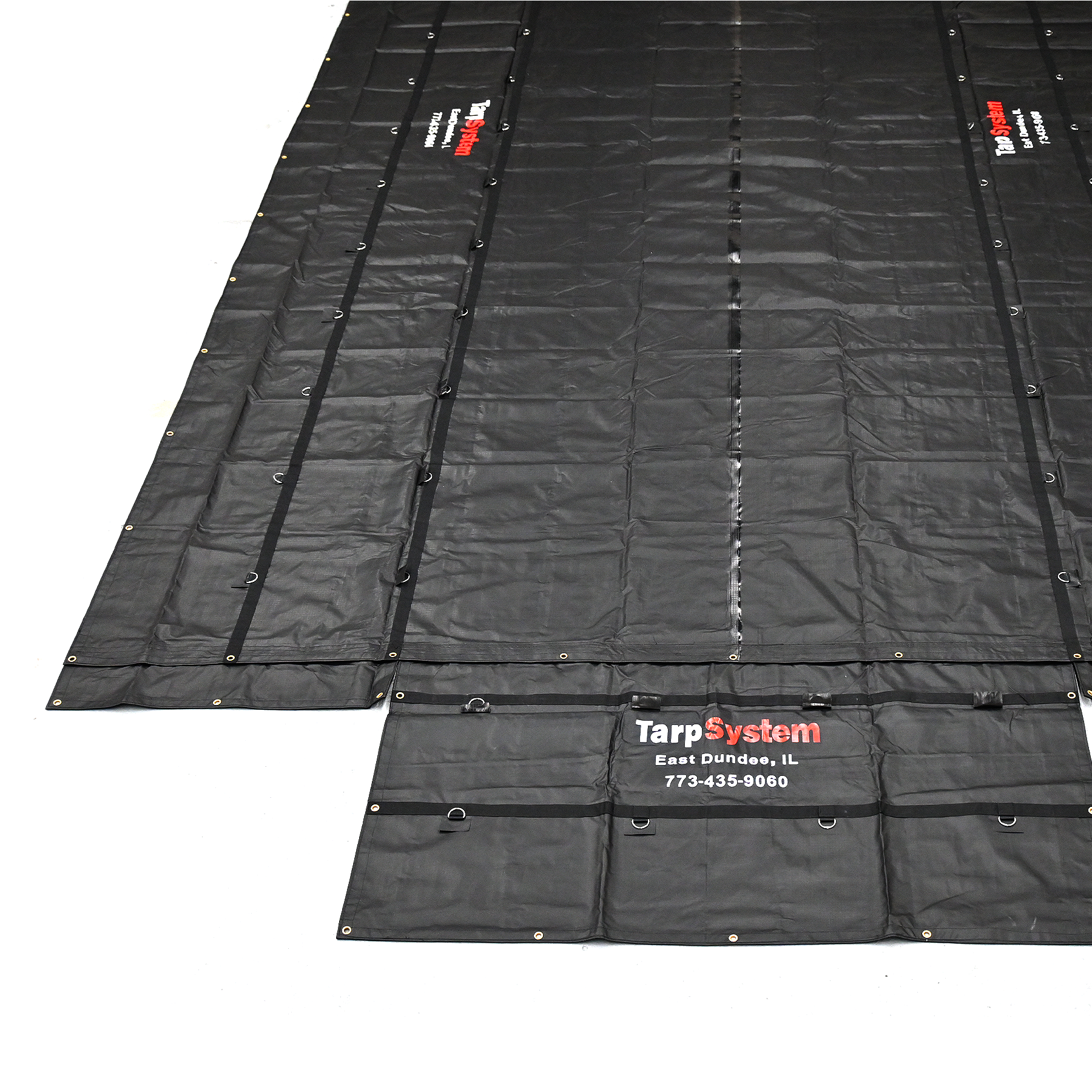 Lumber Tarp Super Vinyl (4' Drop) 16' x 27' with Flap