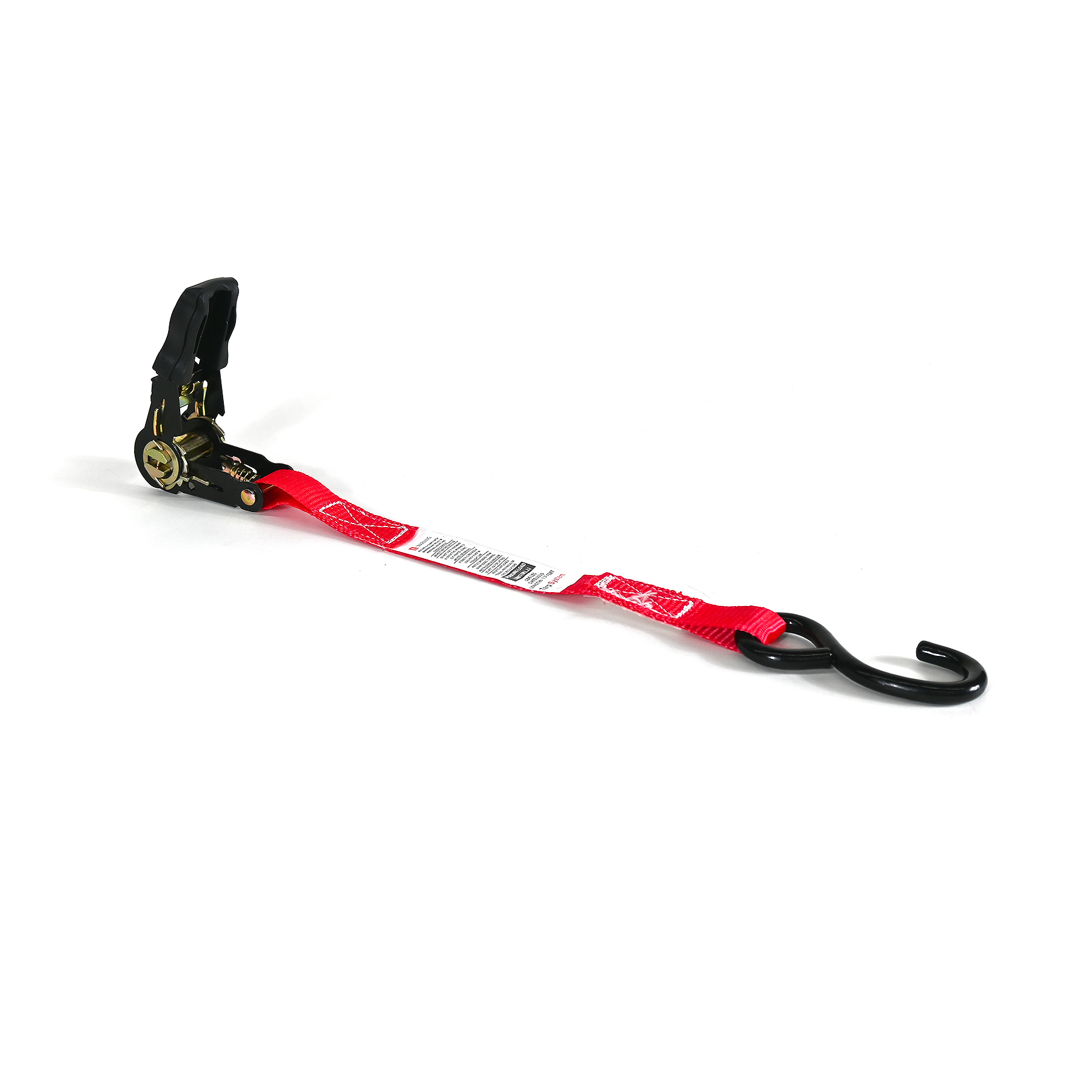 1" x 15' Ratchet Cargo Strap w S Hooks includes loop strap and bag (4 pcs)
