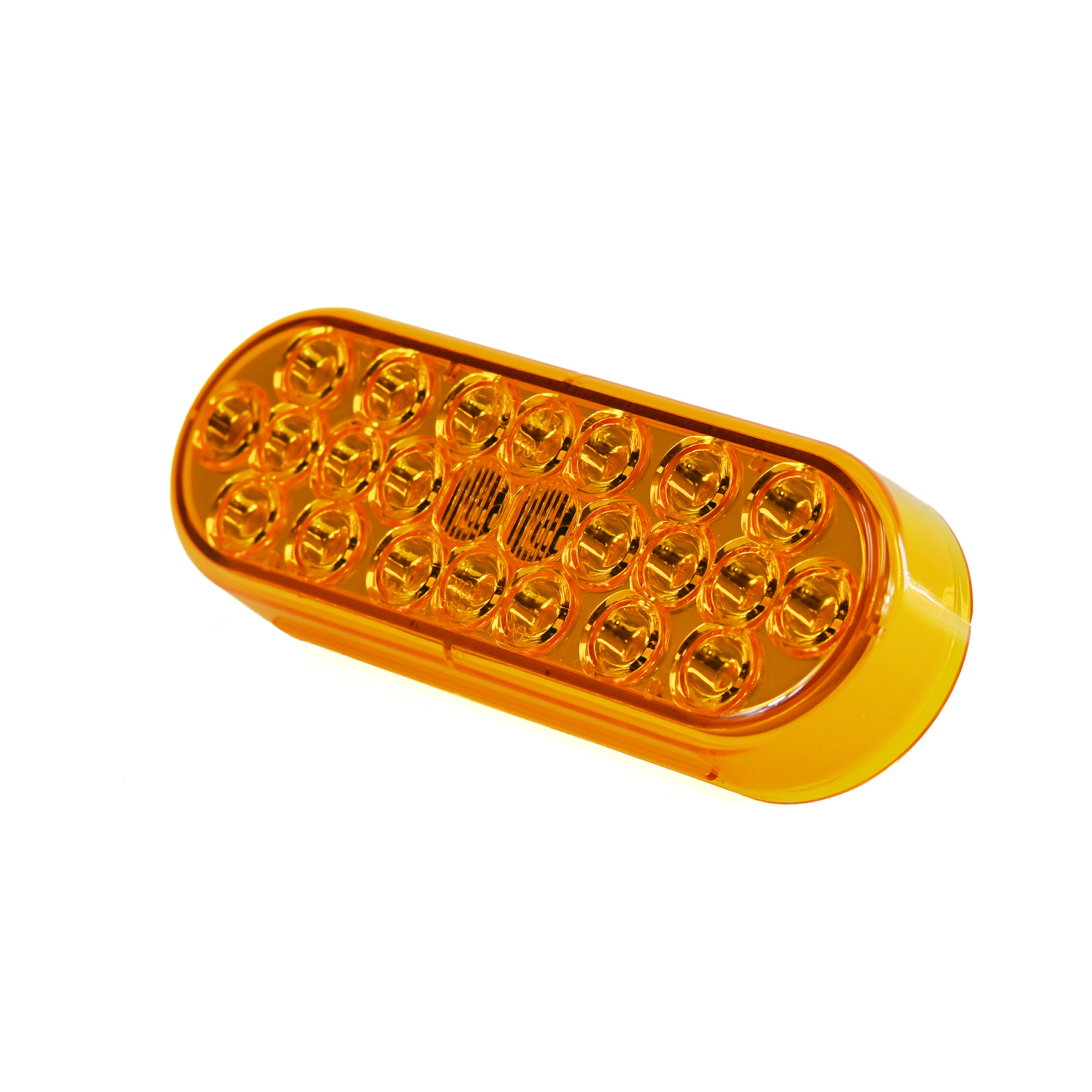 LED Front/Park/Turn Light, Yellow Oval, 24 Diode