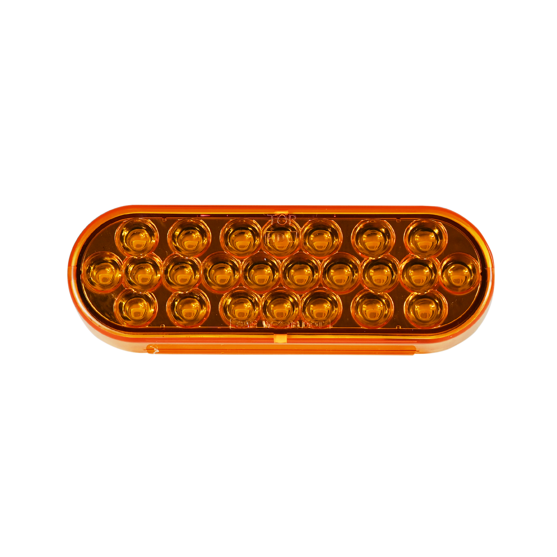 6" Oval LED Amber Strobe Light