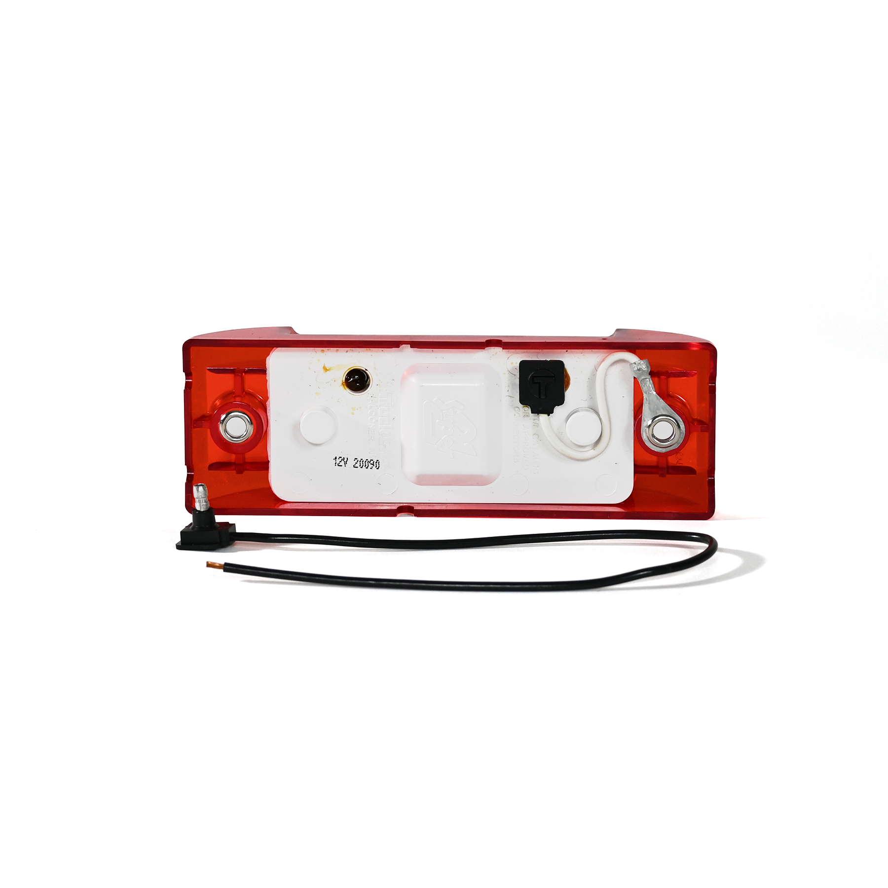 Marker Clearance Light, Red Rectangular, 1 Bulb, KIT w/Ref Lens 12V Route One Trailers