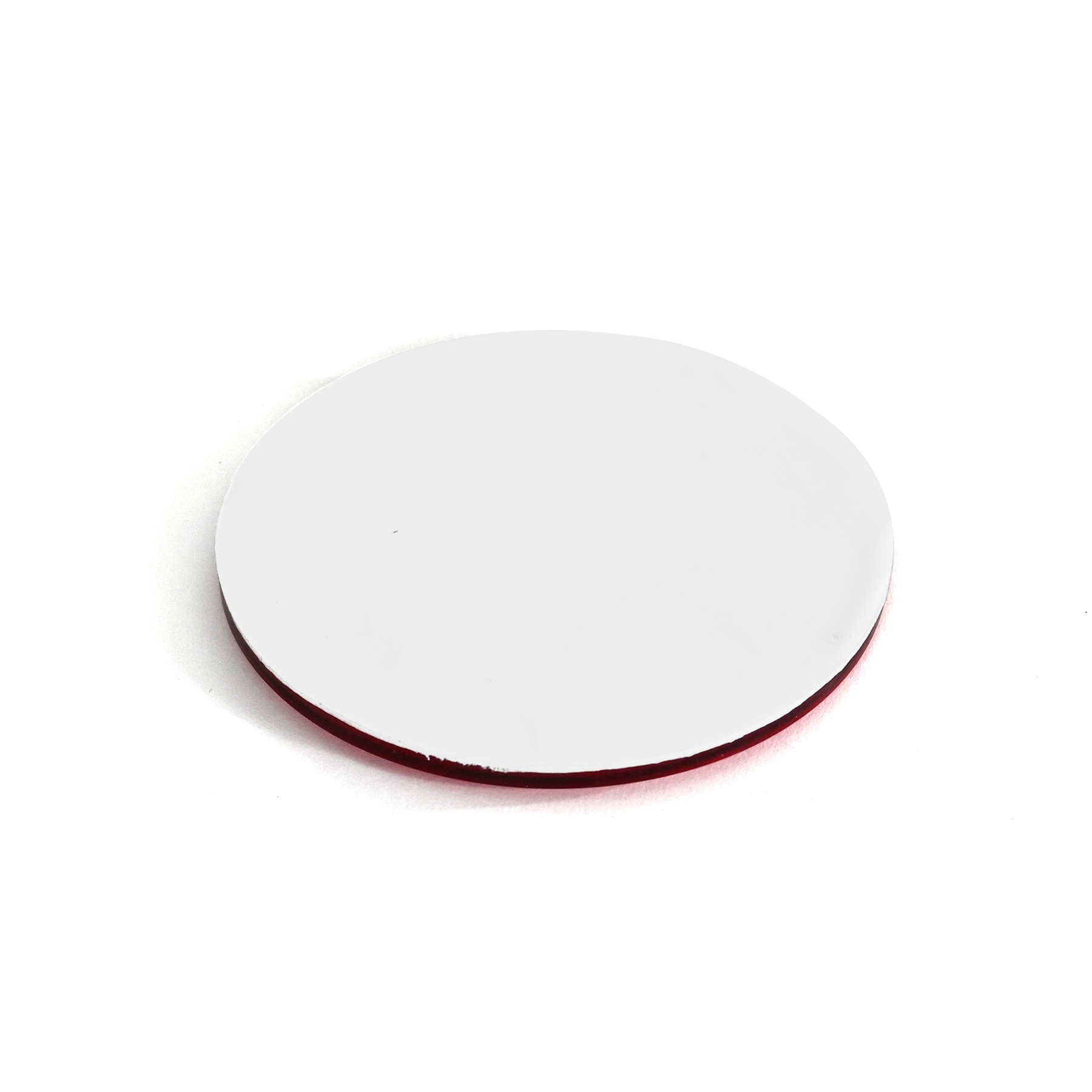 Lights:3-1/8" Round, Red, Reflector, Adhesive Mount
