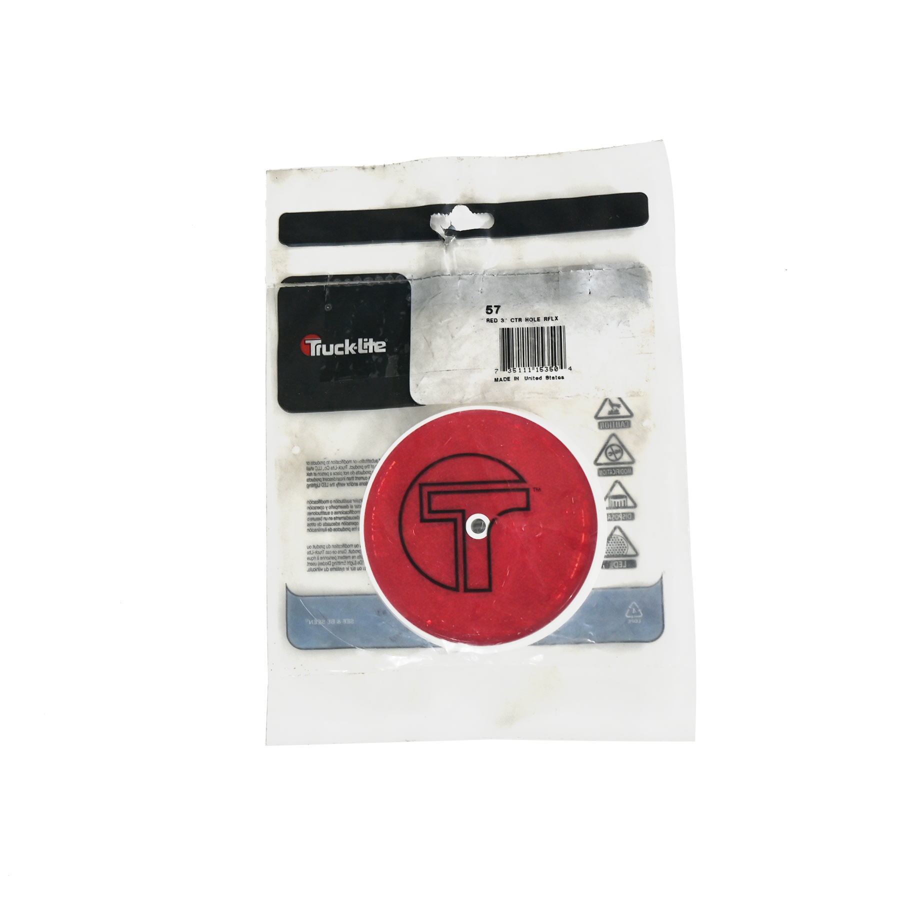 3-1/2" Reflector, Round, Red