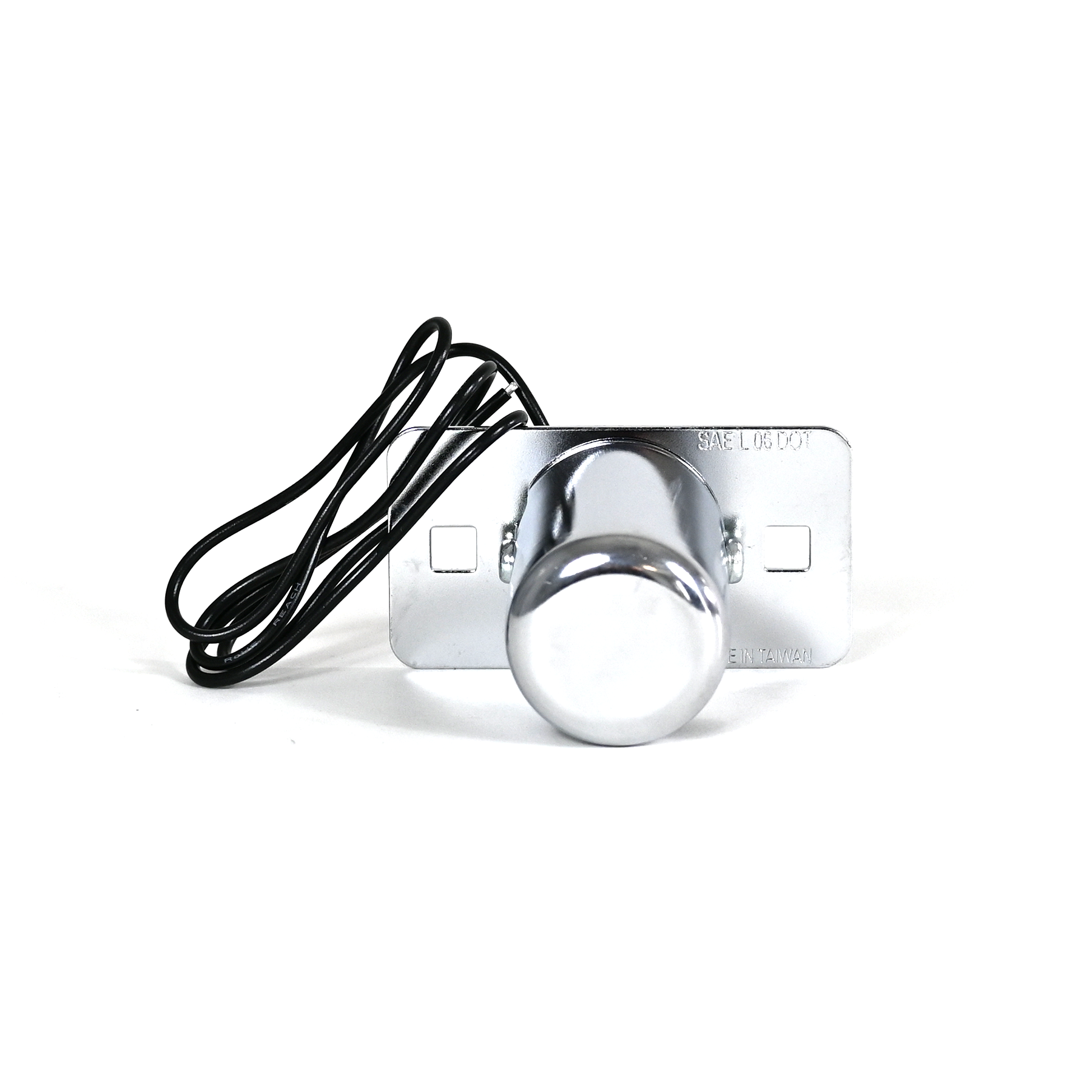 Lights:License Light, Rectangular, Chrome 2 Screw Bracket Mount
