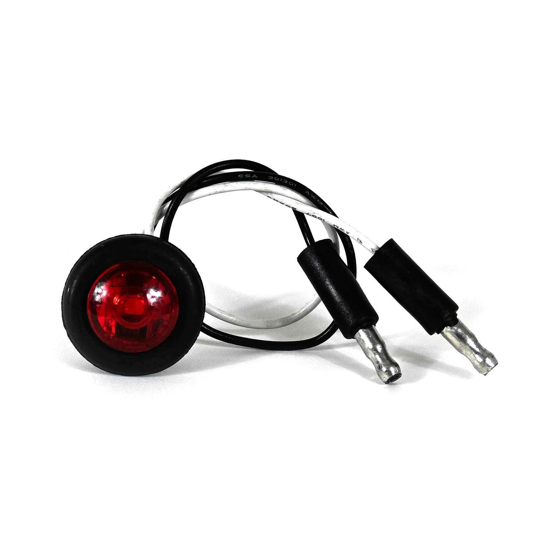 Lights:LED Clearance Light, Red Round, 1 Diode, w/Grommet