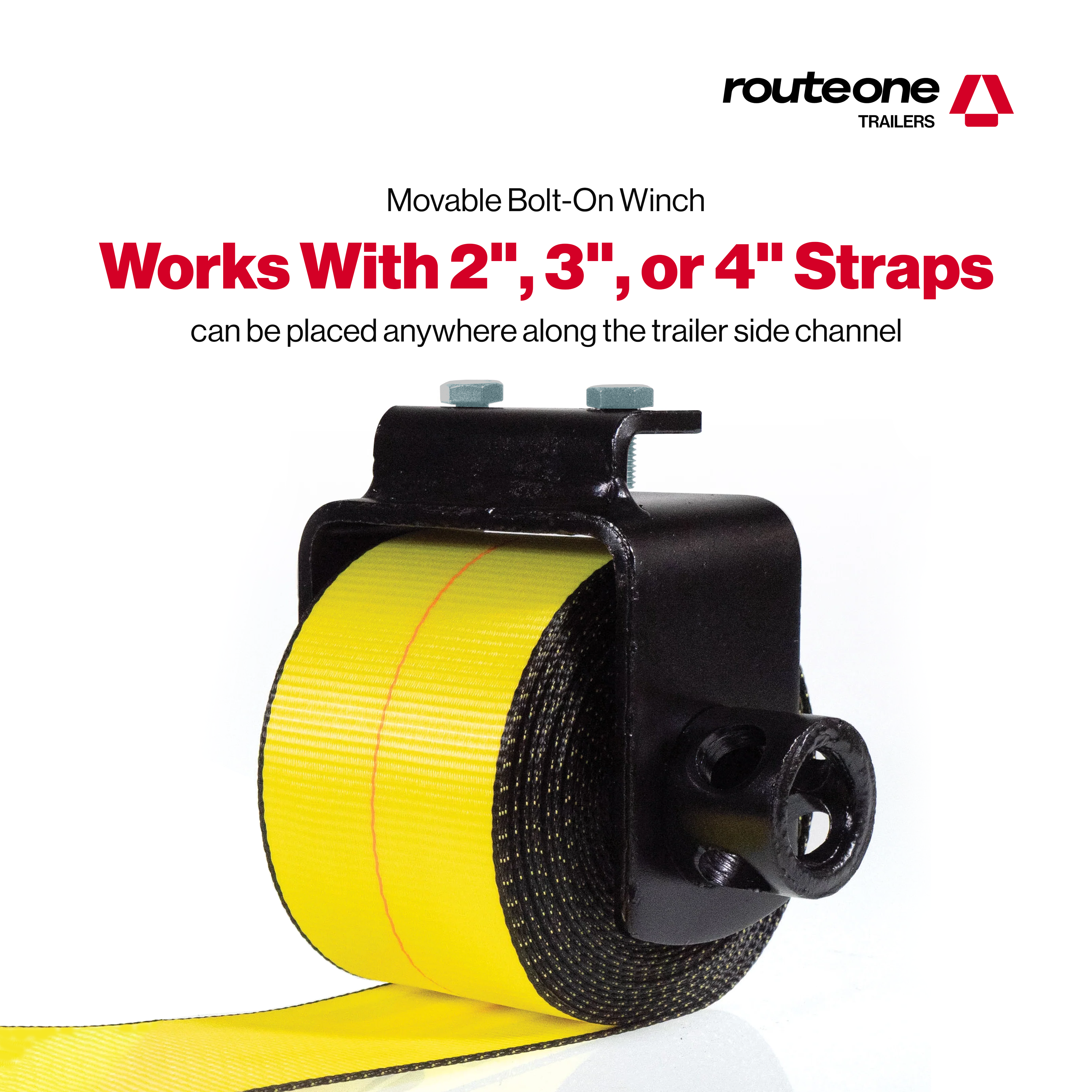 4" Portable Bolt-On-Winch Route One Trailers