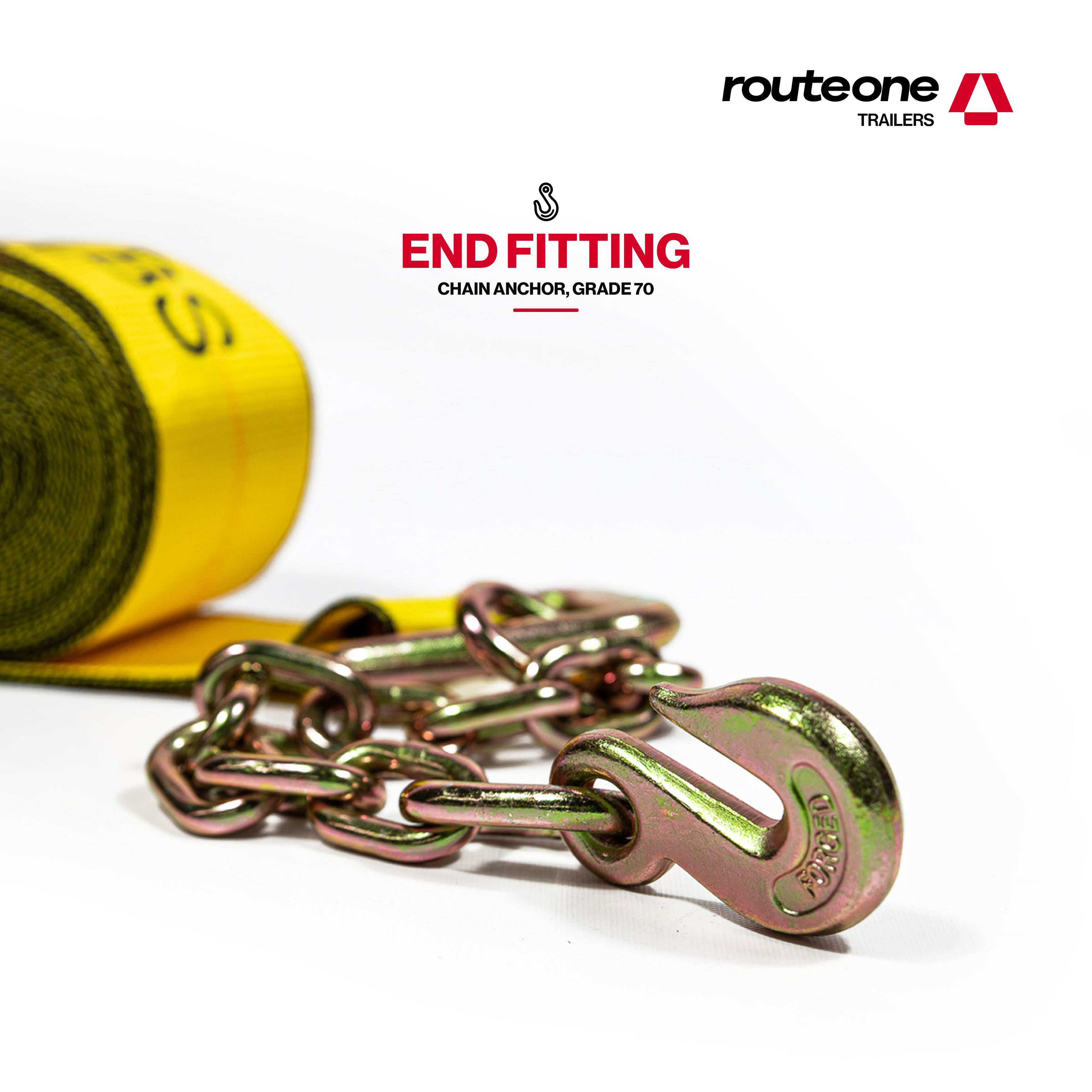 4" x 30' Winch Strap W Chain Anchor Tarp System