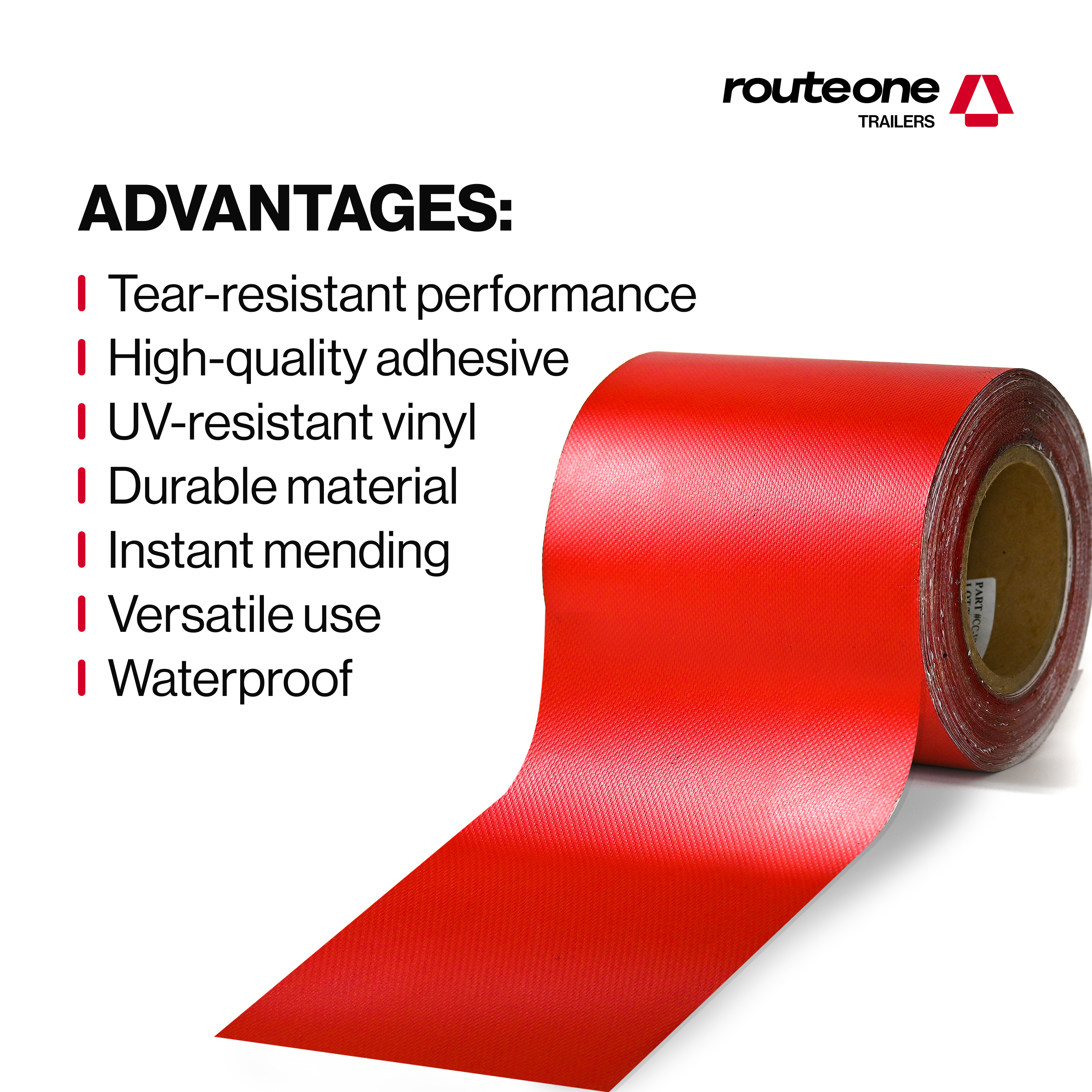 Red Vinyl Patch Tarp Per Ft